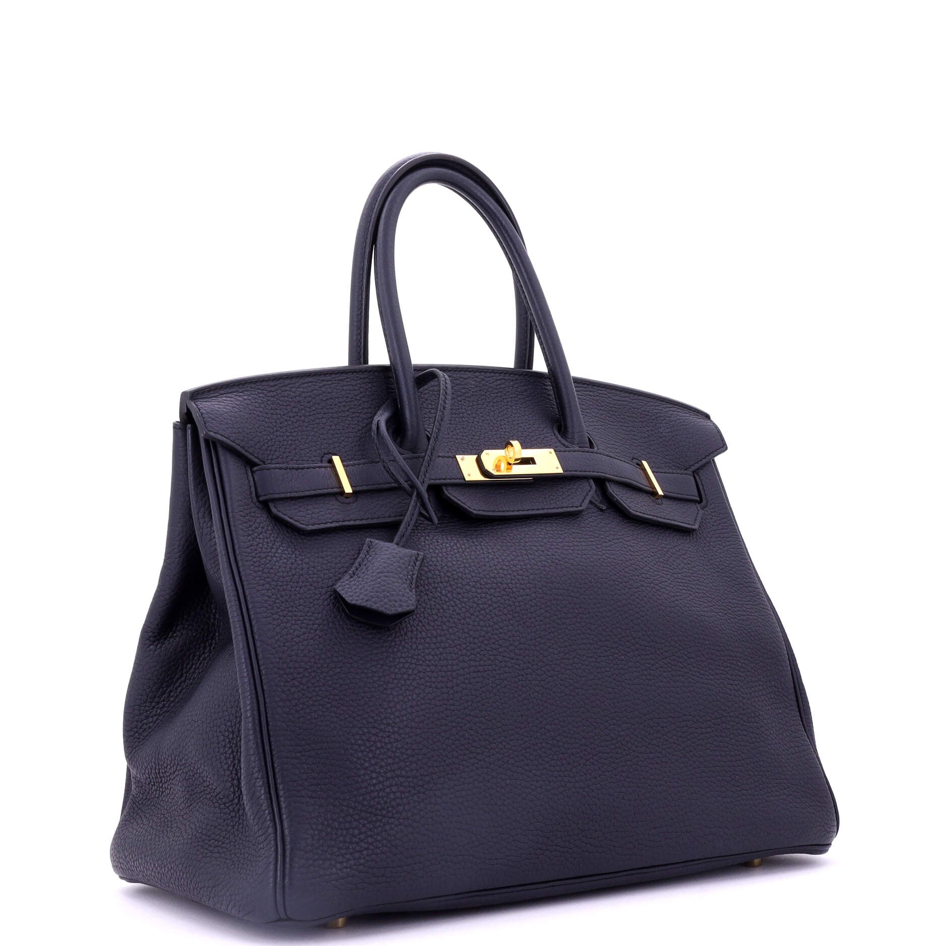 Hermes Birkin Handbag Blue Togo with Gold Hardware 35