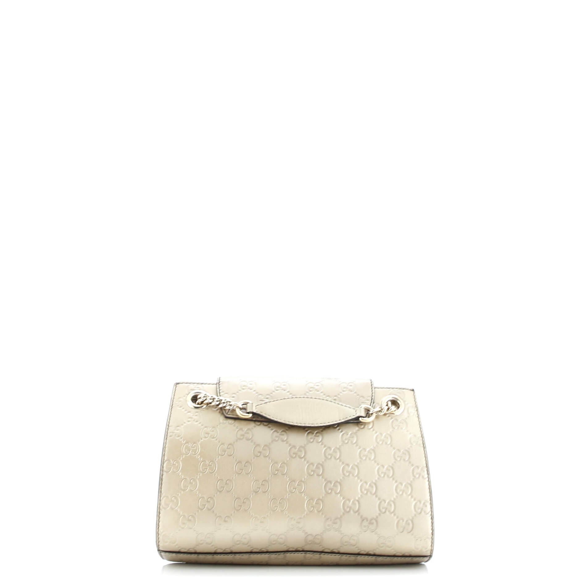 Gucci Emily Chain Flap Shoulder Bag Guccissima Leather Small