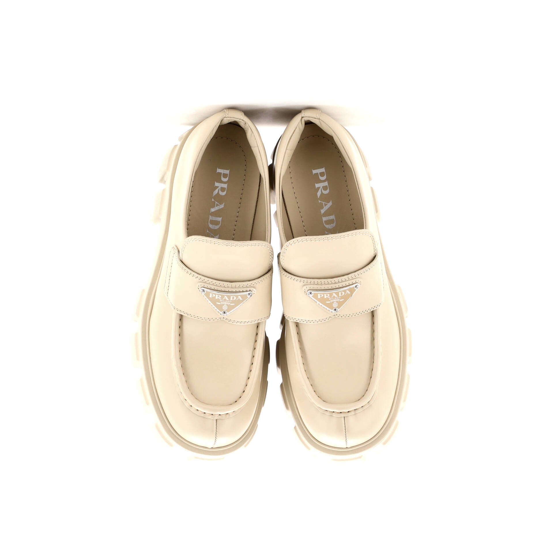 Prada Women's Monolith Loafers Leather