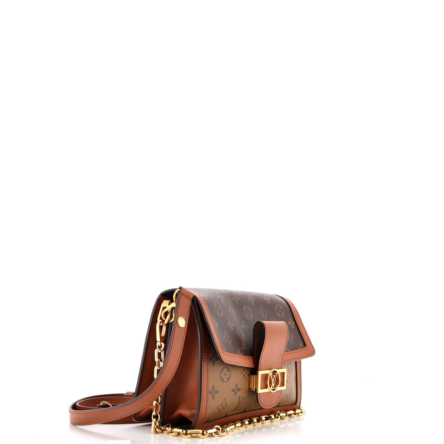 Louis Vuitton Dauphine Shoulder Bag Reverse Monogram Canvas MM