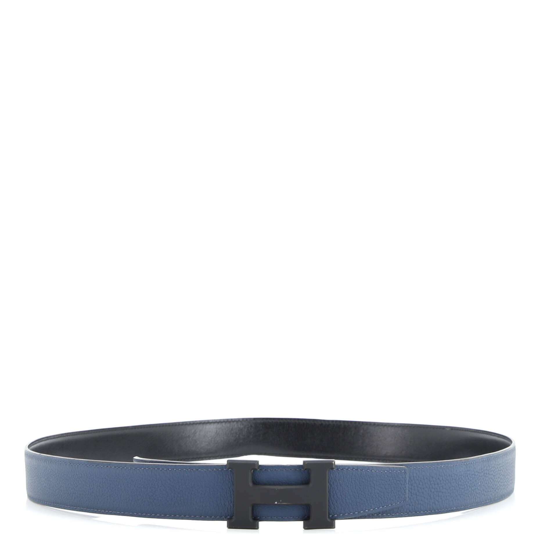 Hermes Constance Reversible Belt Leather with So Black Matte Hardware Wide