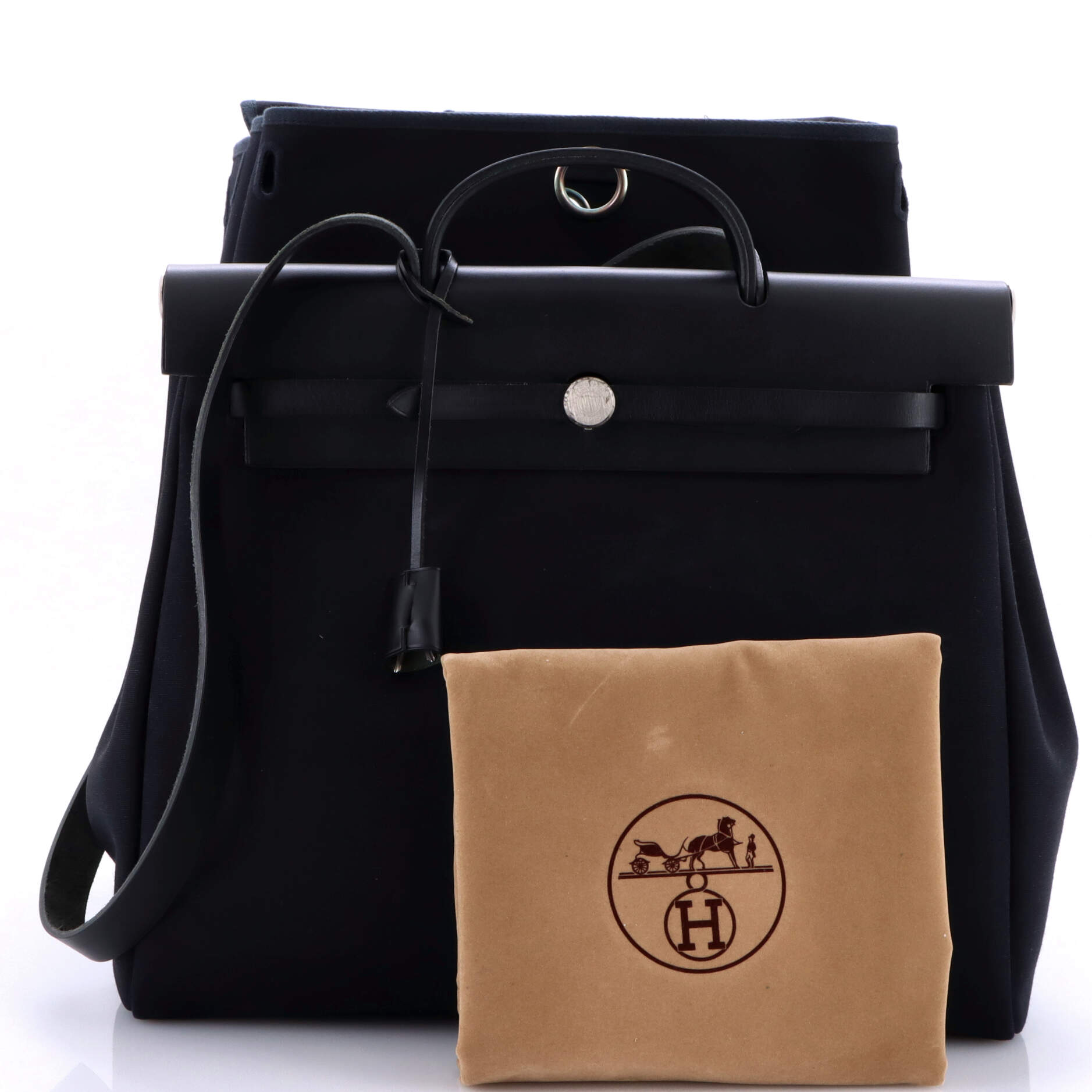 Hermes Herbag Toile and Leather MM