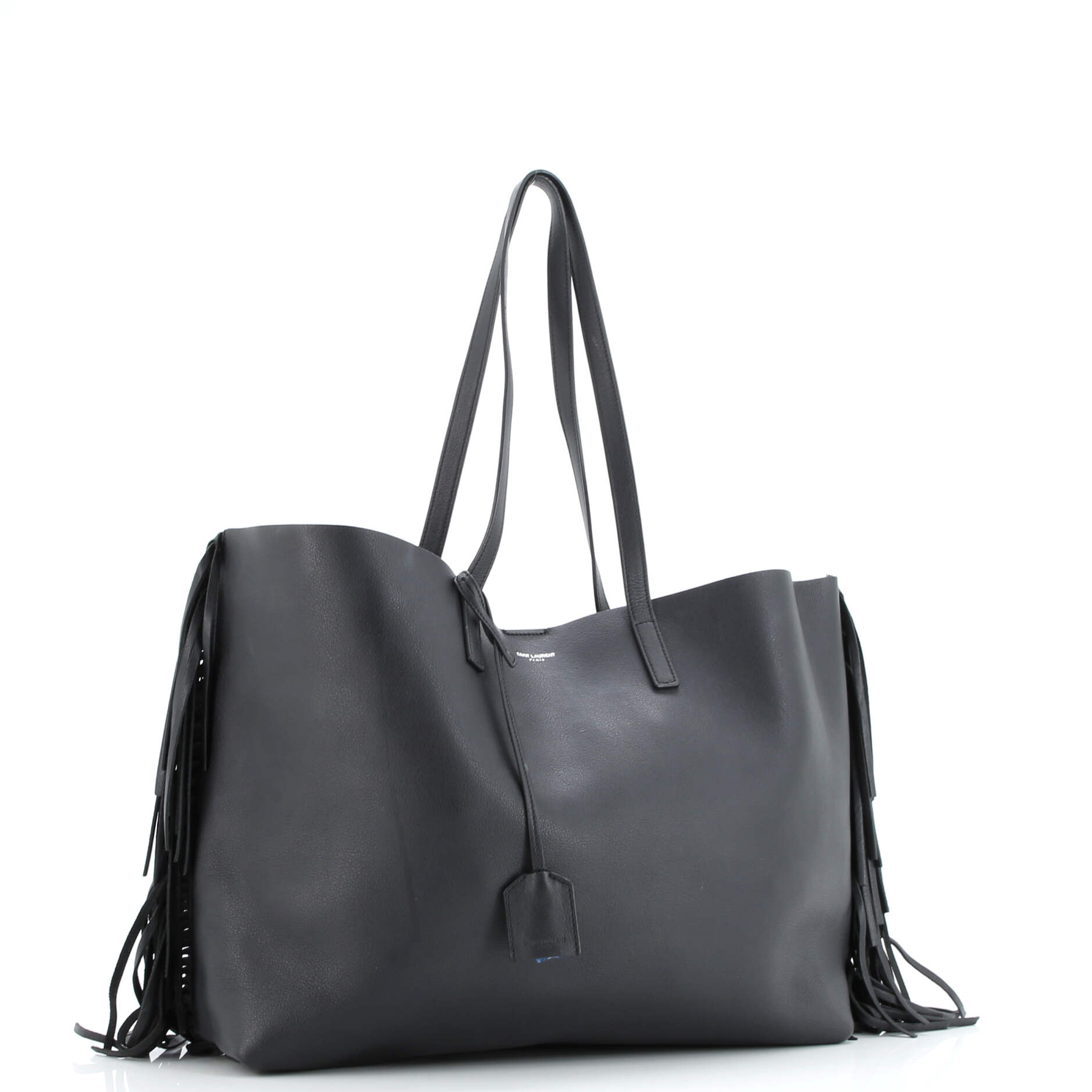 Saint Laurent Fringe Shopper Tote Leather Large