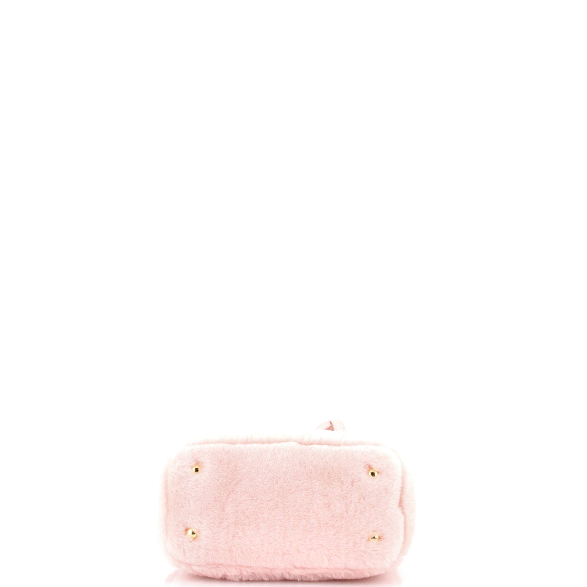 Prada Galleria Double Zip Tote Shearling and Leather Mini