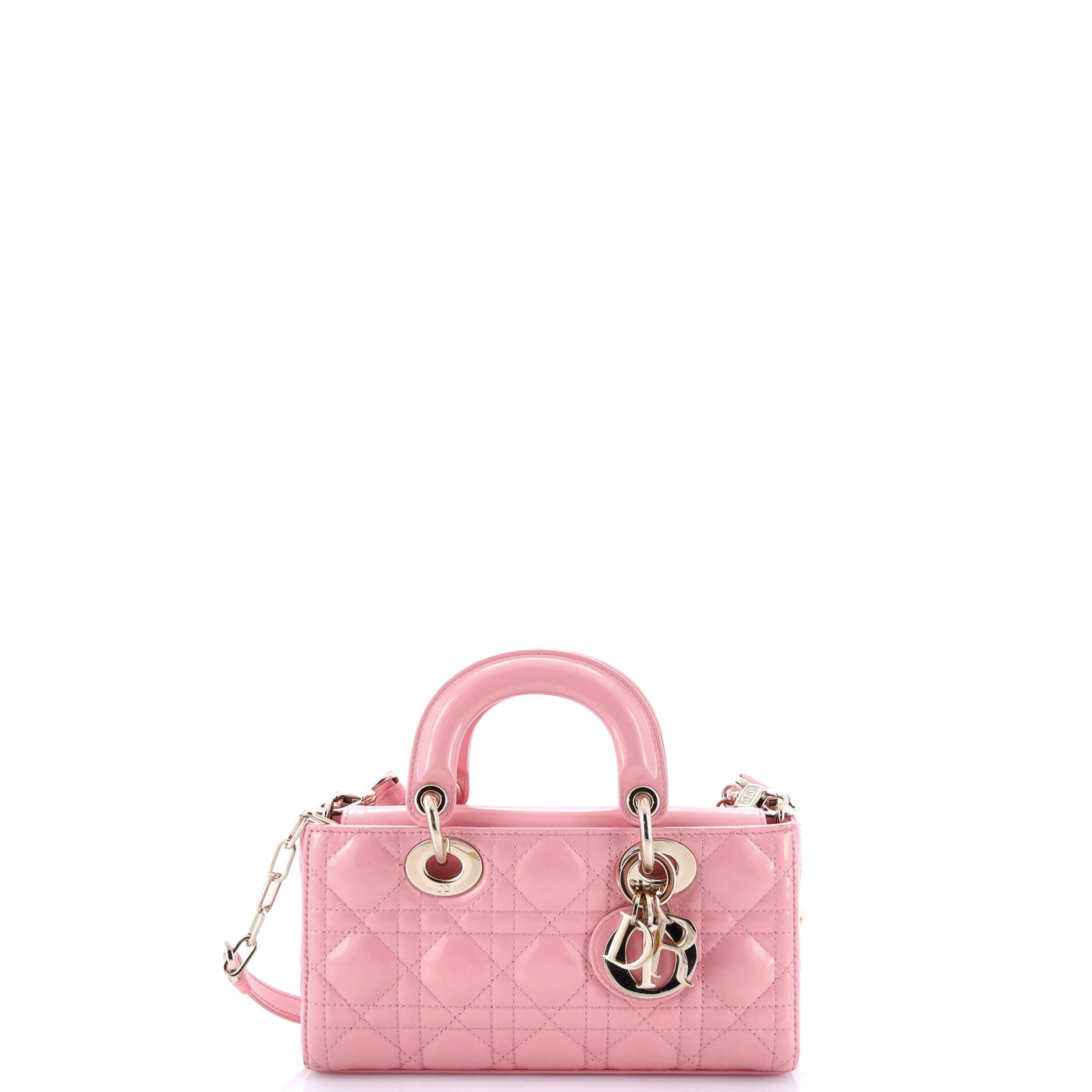 Christian Dior Lady D-Joy Bag Cannage Quilt Iridescent Patent Medium