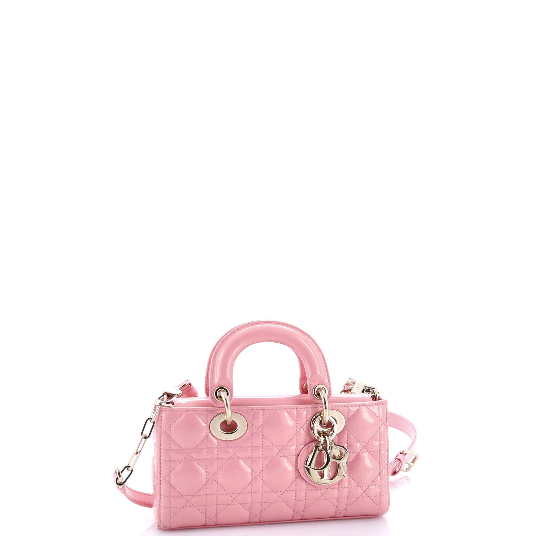 Christian Dior Lady D-Joy Bag Cannage Quilt Iridescent Patent Medium