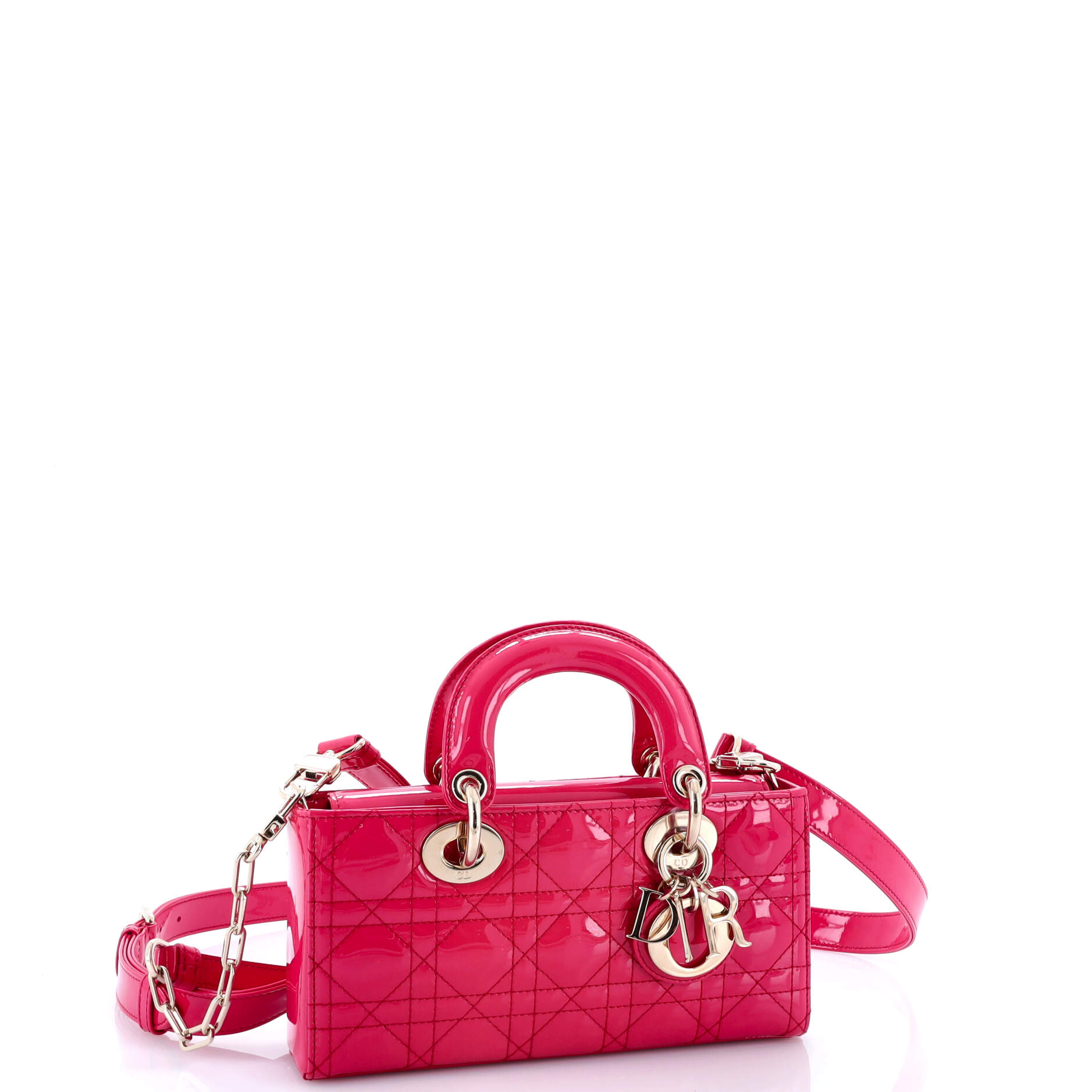 Christian Dior Lady D-Joy Bag Cannage Quilt Patent Small