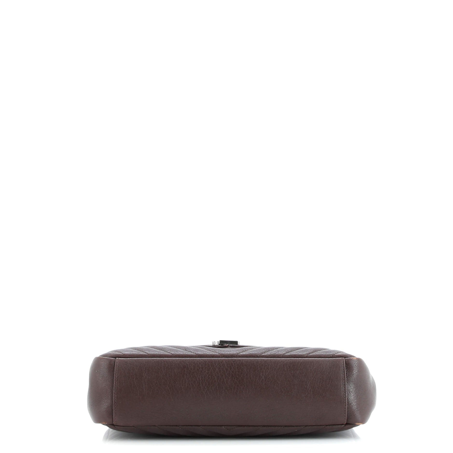 Saint Laurent Classic Monogram College Bag Matelasse Chevron Leather Large