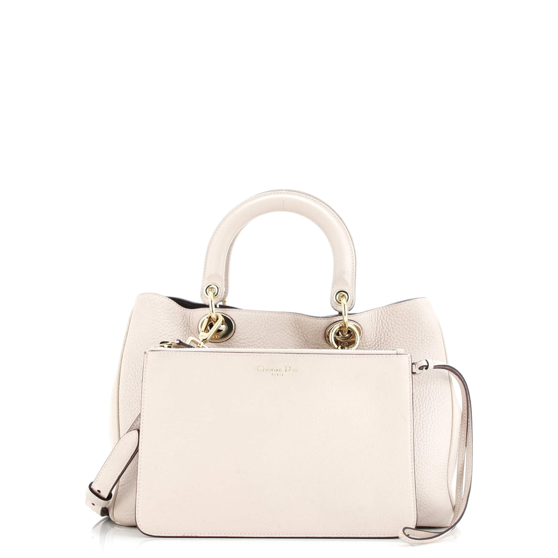 Christian Dior Diorissimo Tote Pebbled Leather Medium