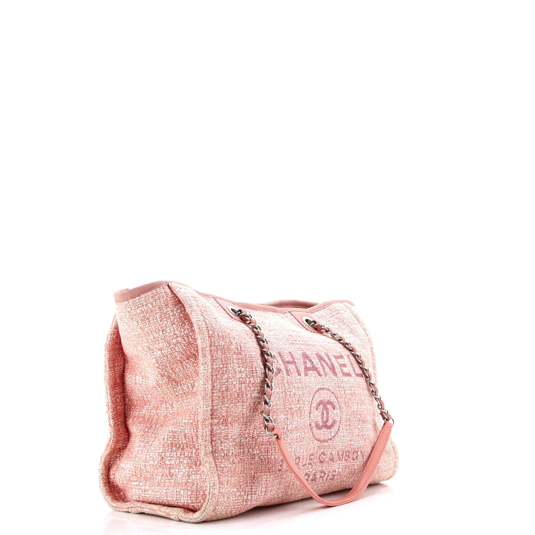 Chanel Deauville Tote Raffia with Glitter Detail Small