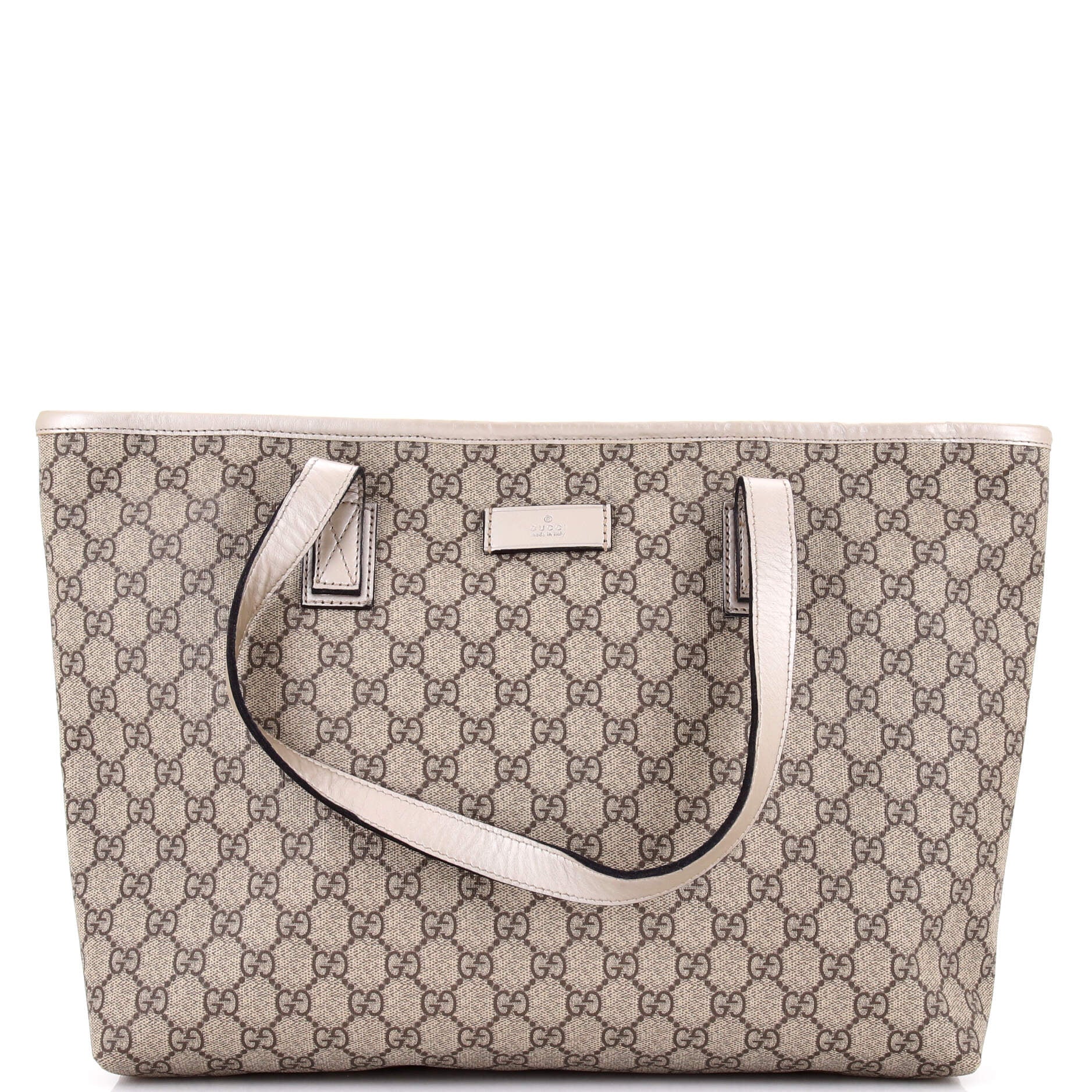 Gucci Plus Tote GG Coated Canvas with Leather Medium