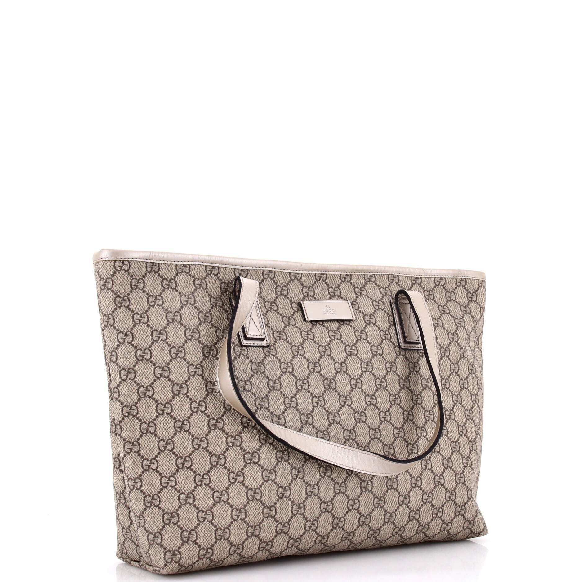 Gucci Plus Tote GG Coated Canvas with Leather Medium