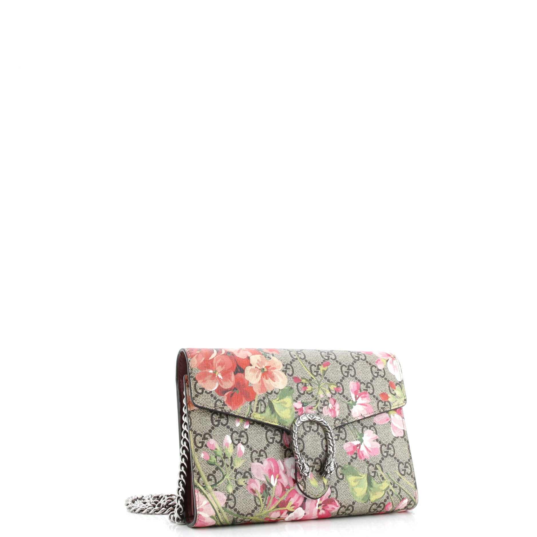 Gucci Dionysus Chain Wallet Blooms Print GG Coated Canvas Small