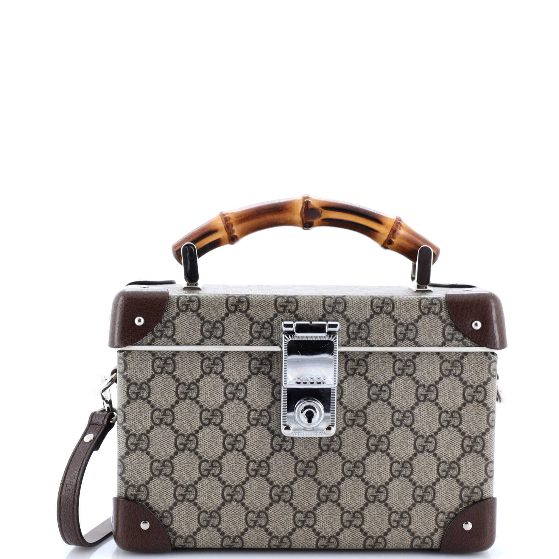 Gucci Bamboo Globe-Trotter Vanity Case GG Coated Canvas