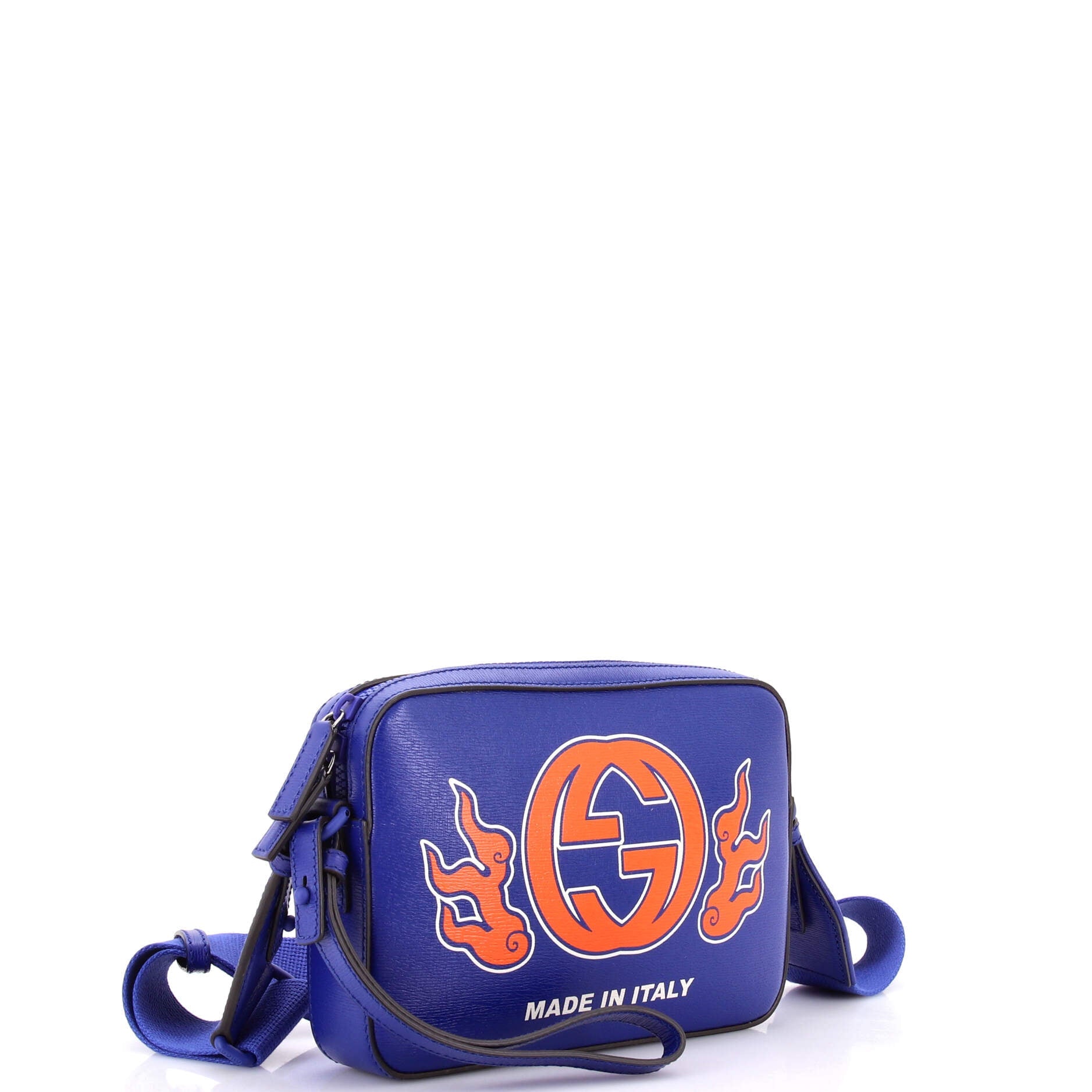 Gucci NY Dragons Camera Crossbody Bag Printed Leather Small