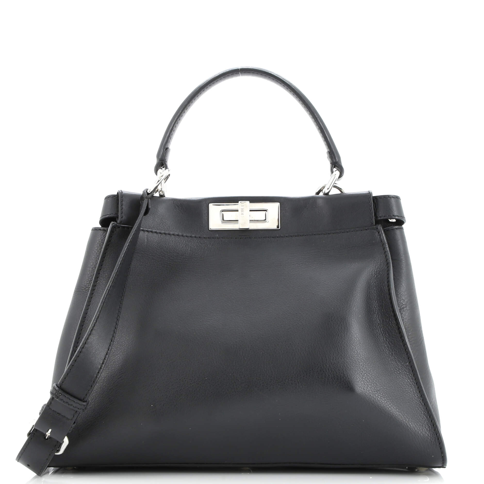 Fendi Monster Peekaboo Bag Calfskin and Python Regular