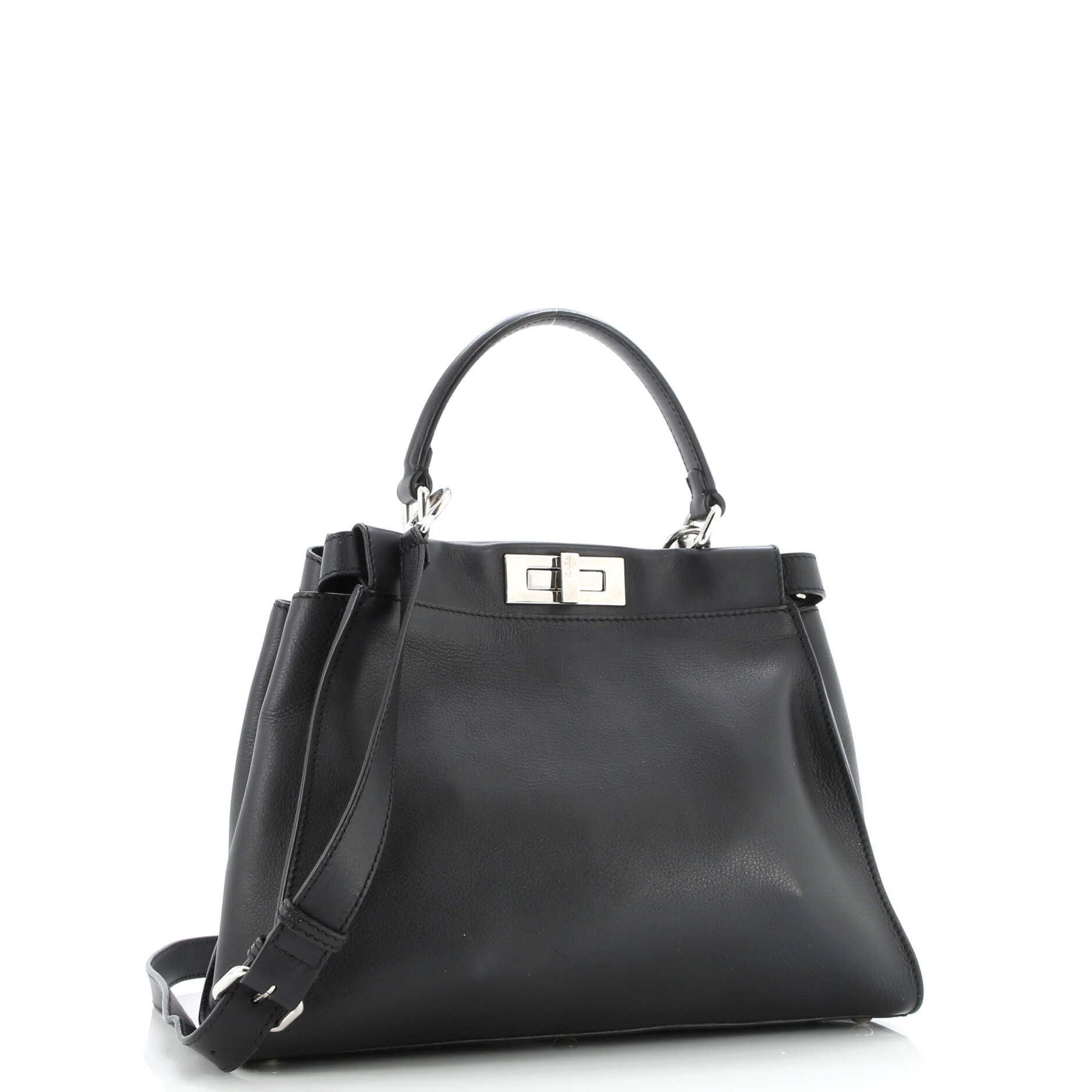Fendi Monster Peekaboo Bag Calfskin and Python Regular