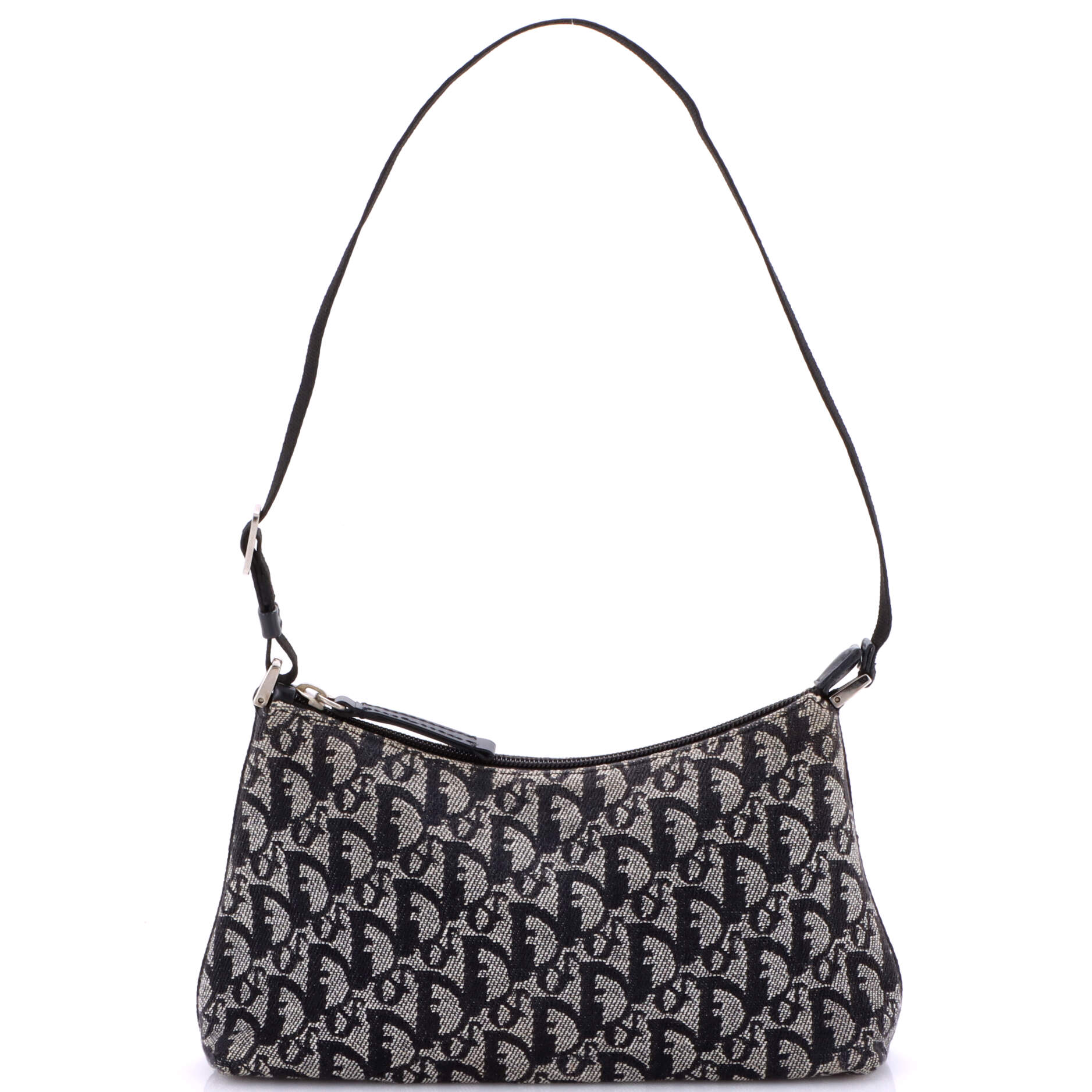 Christian Dior Vintage Trotter Pochette Shoulder Bag Diorissimo Canvas Small