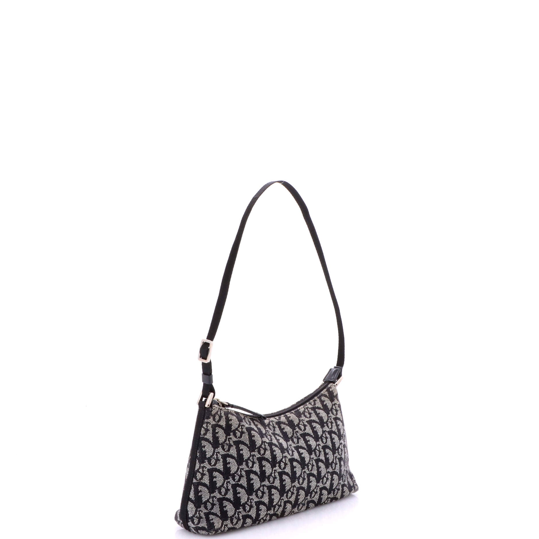Christian Dior Vintage Trotter Pochette Shoulder Bag Diorissimo Canvas Small