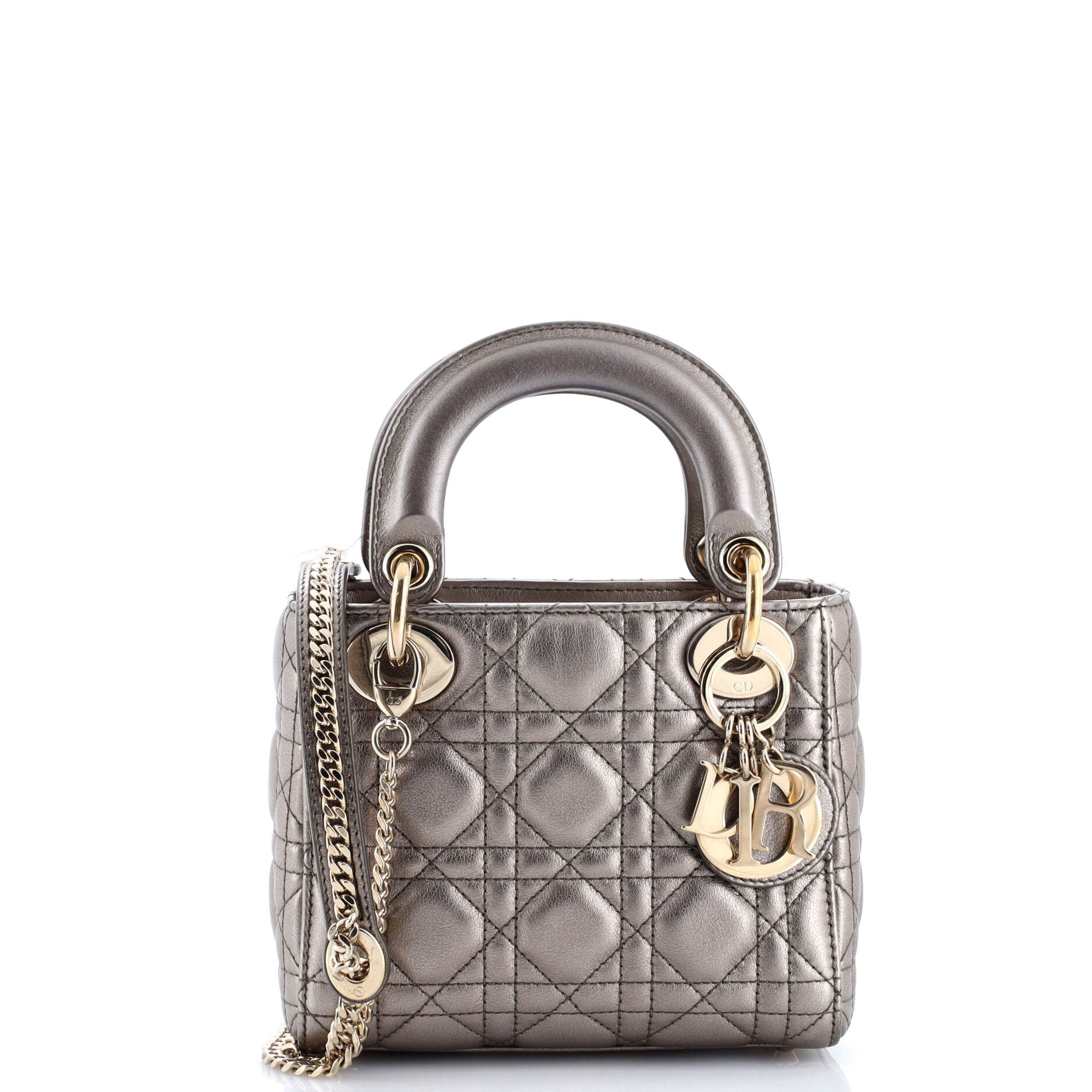 Christian Dior Lady Dior Chain Bag Cannage Quilt Lambskin Mini