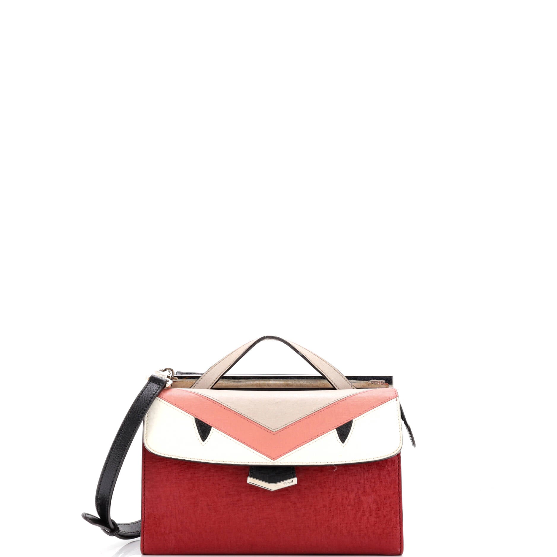 Fendi Demi Jour Monster Satchel Leather
