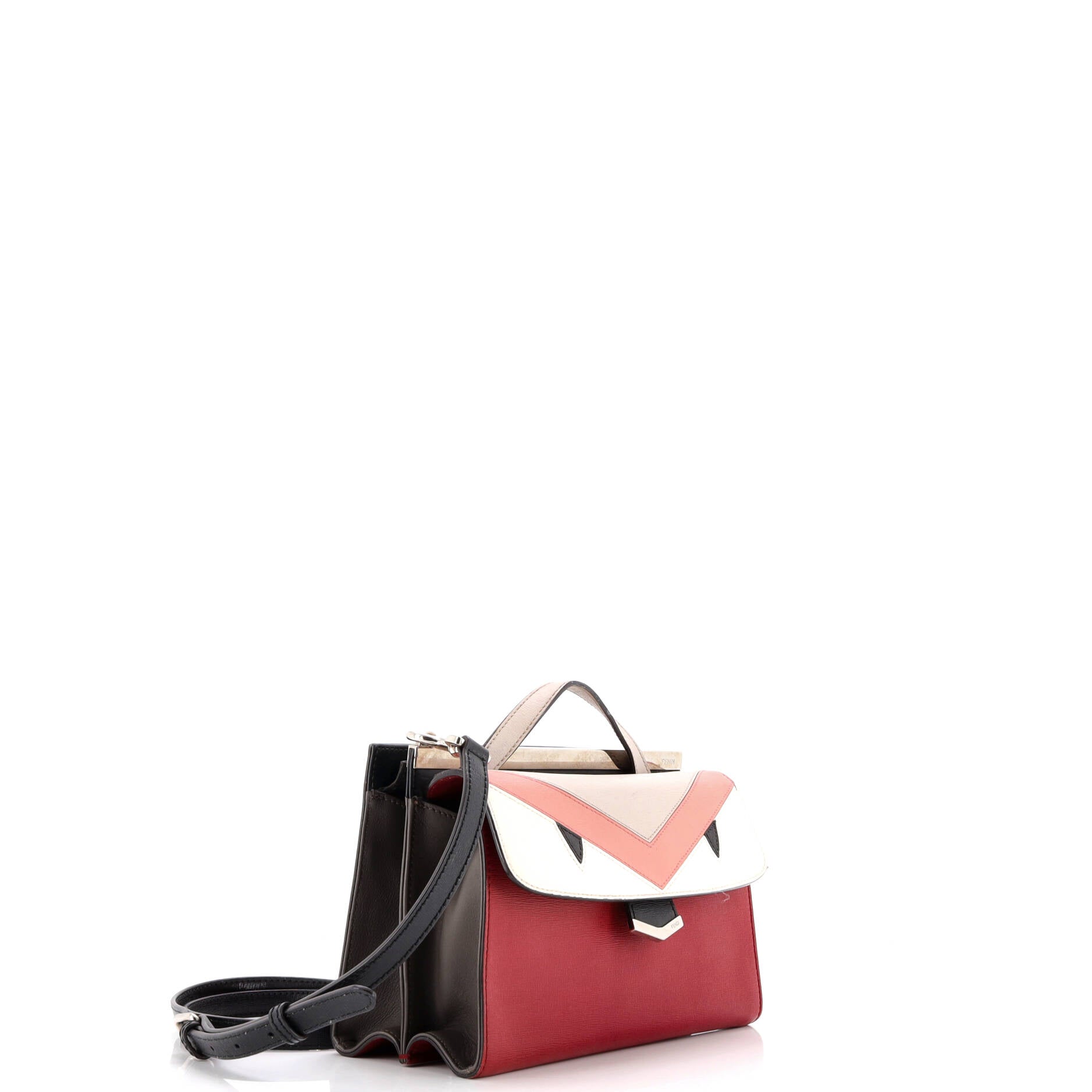 Fendi Demi Jour Monster Satchel Leather