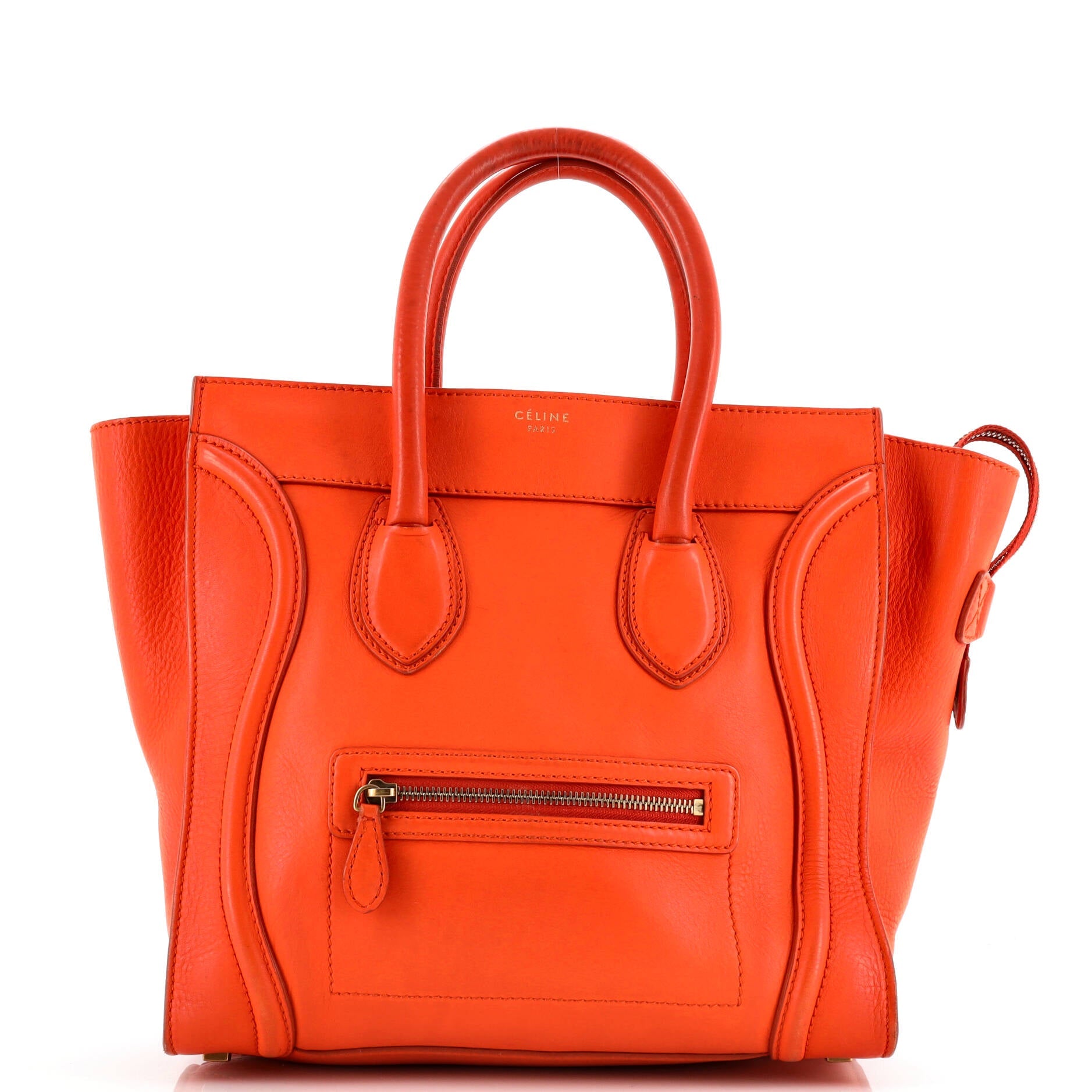 Celine Luggage Bag Grainy Leather Mini