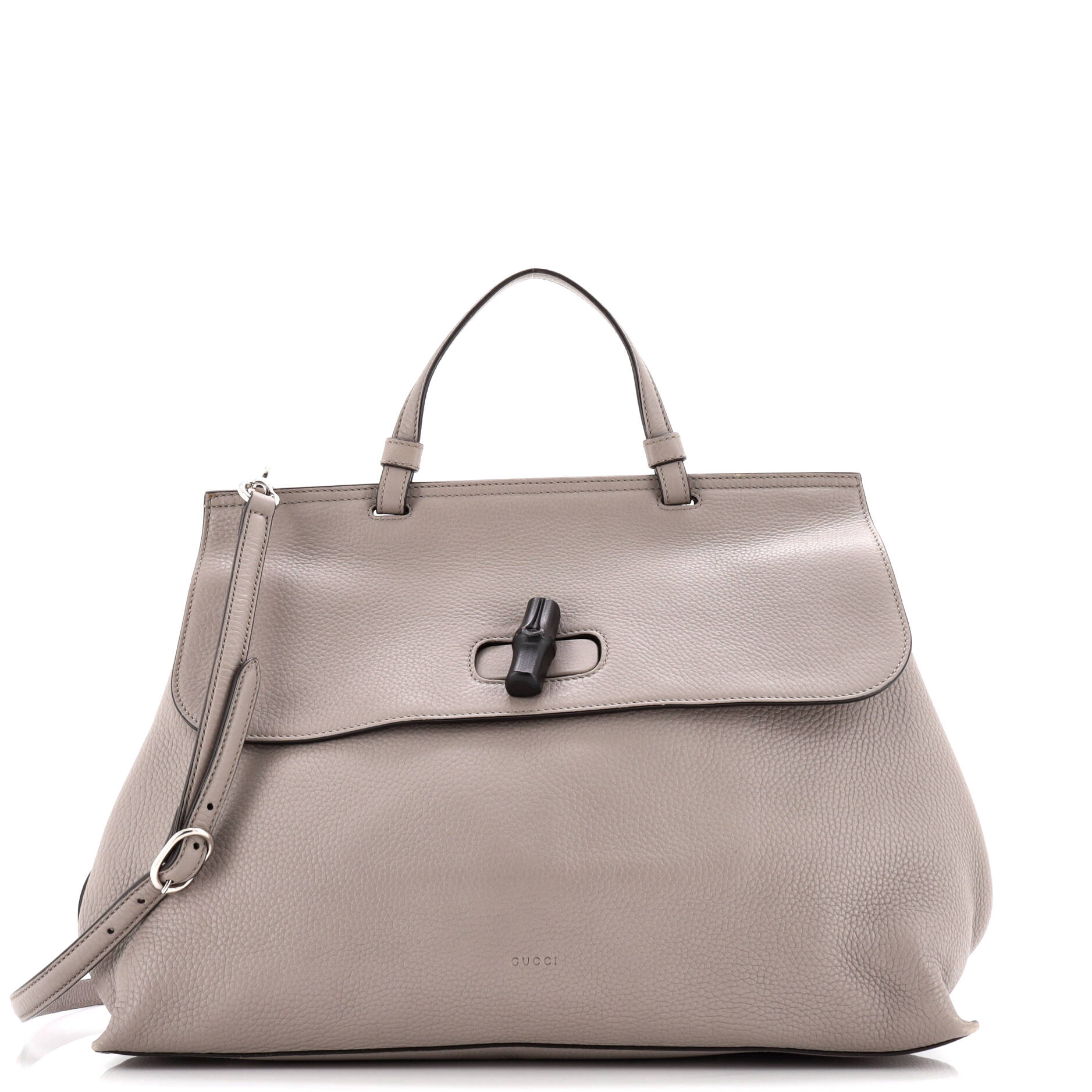 Gucci Bamboo Daily Top Handle Bag Leather Large