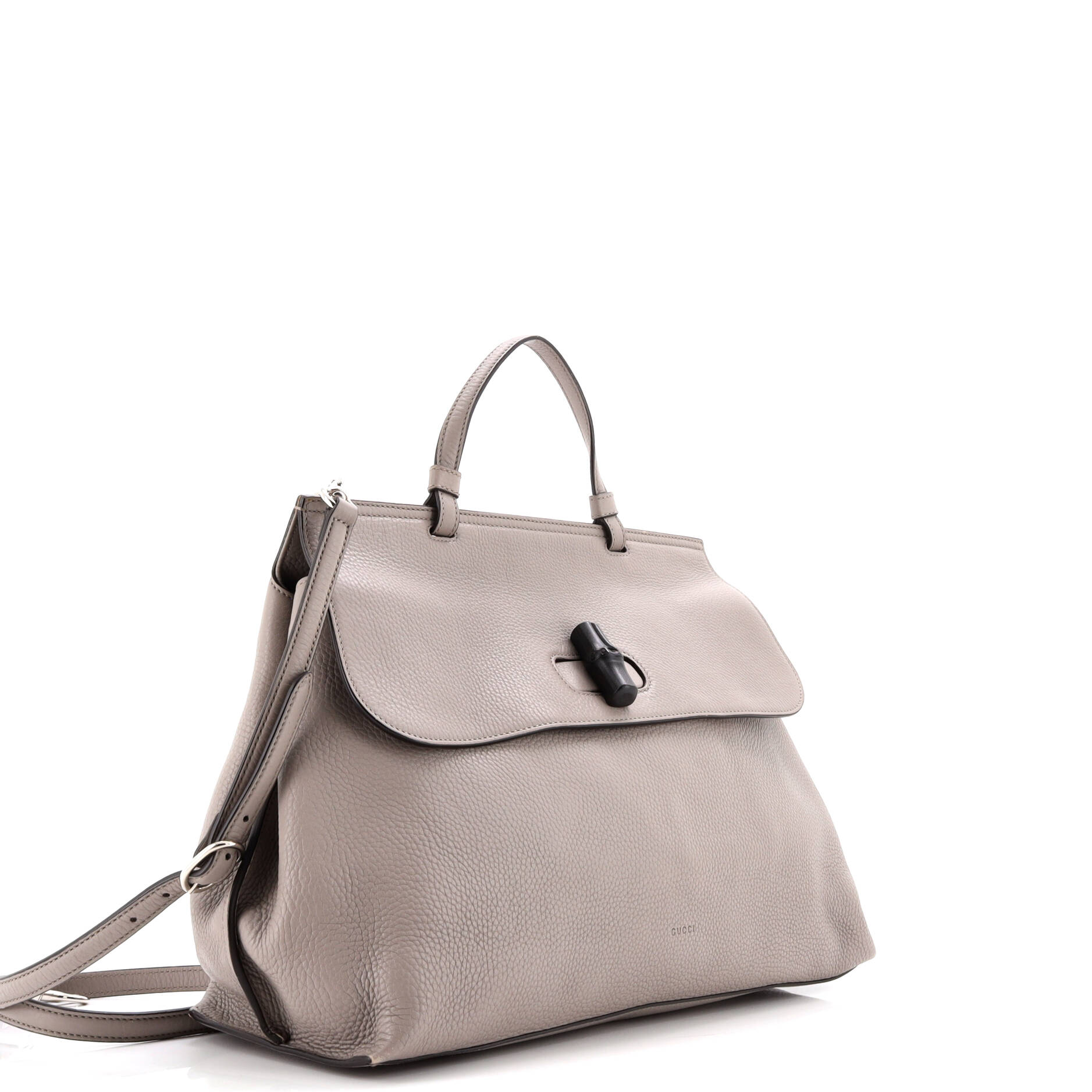 Gucci Bamboo Daily Top Handle Bag Leather Large
