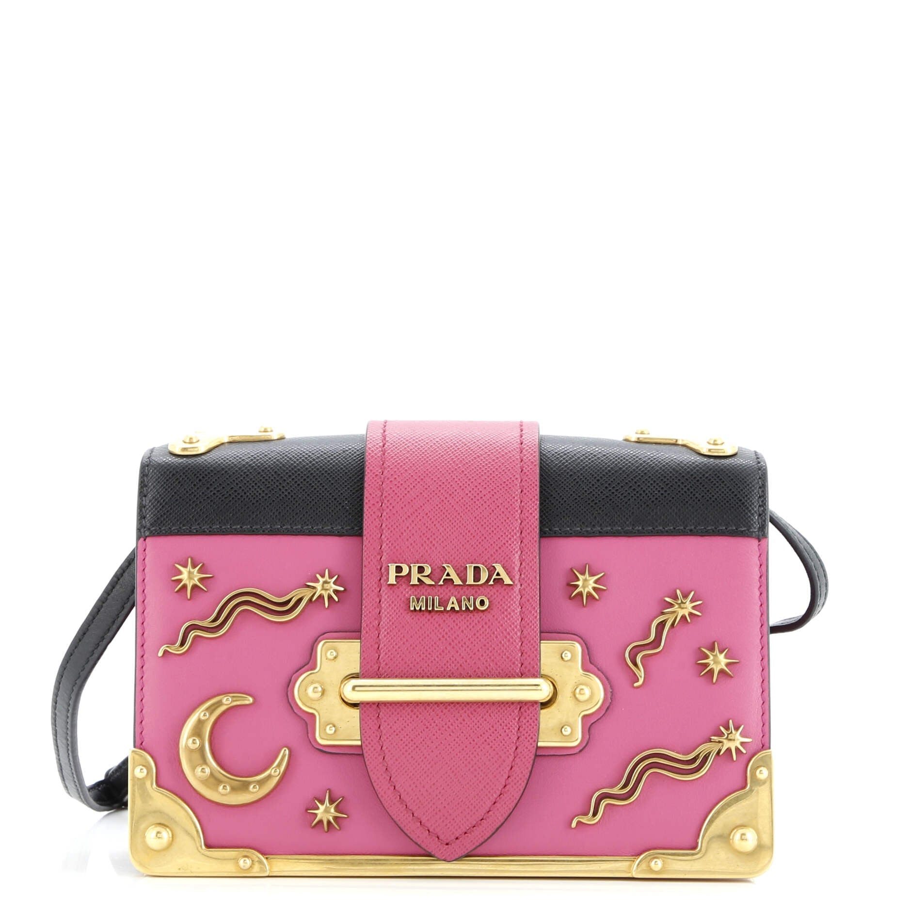 Prada Cahier Crossbody Bag Embellished Leather Small