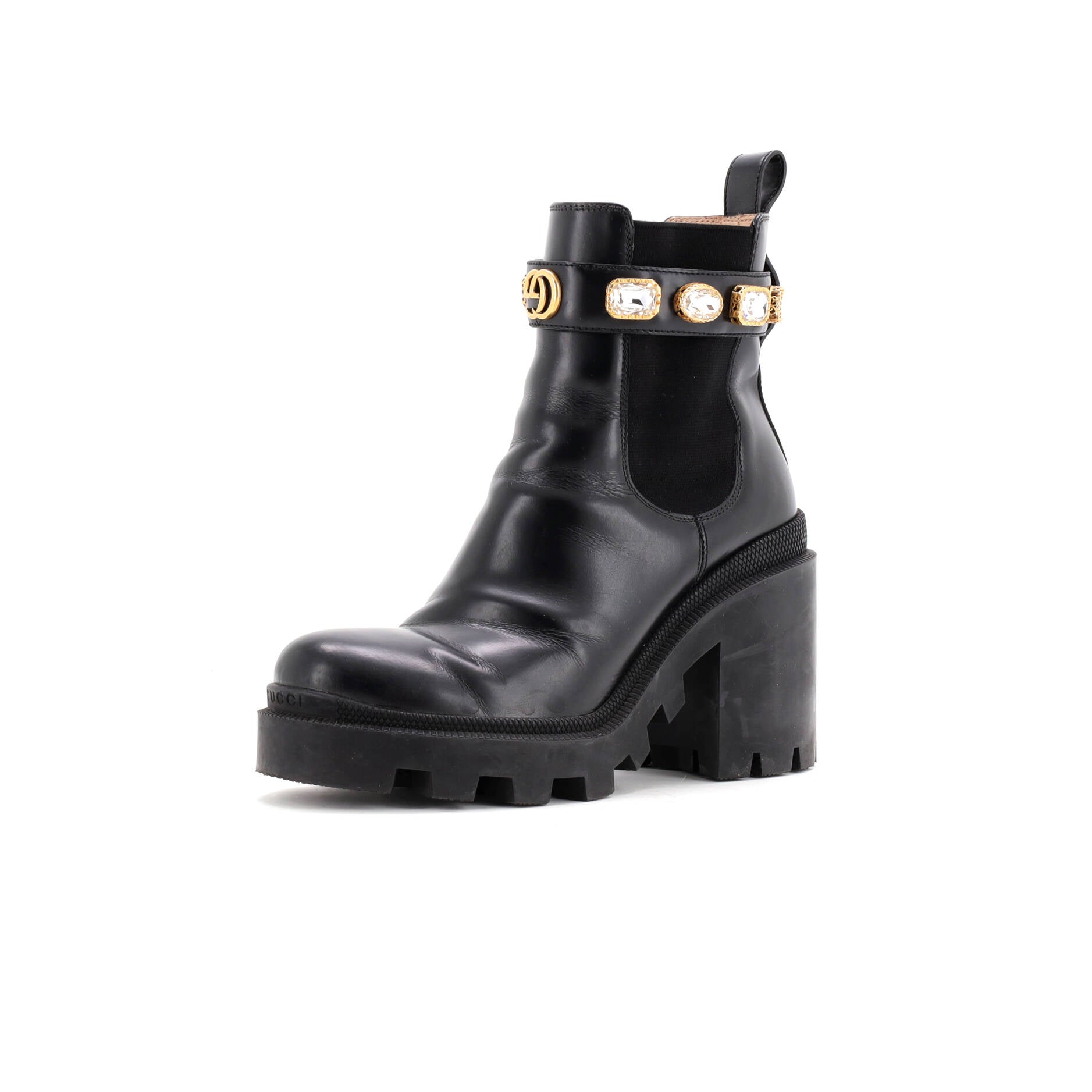 Gucci Women's Trip Boots Embellished Leather