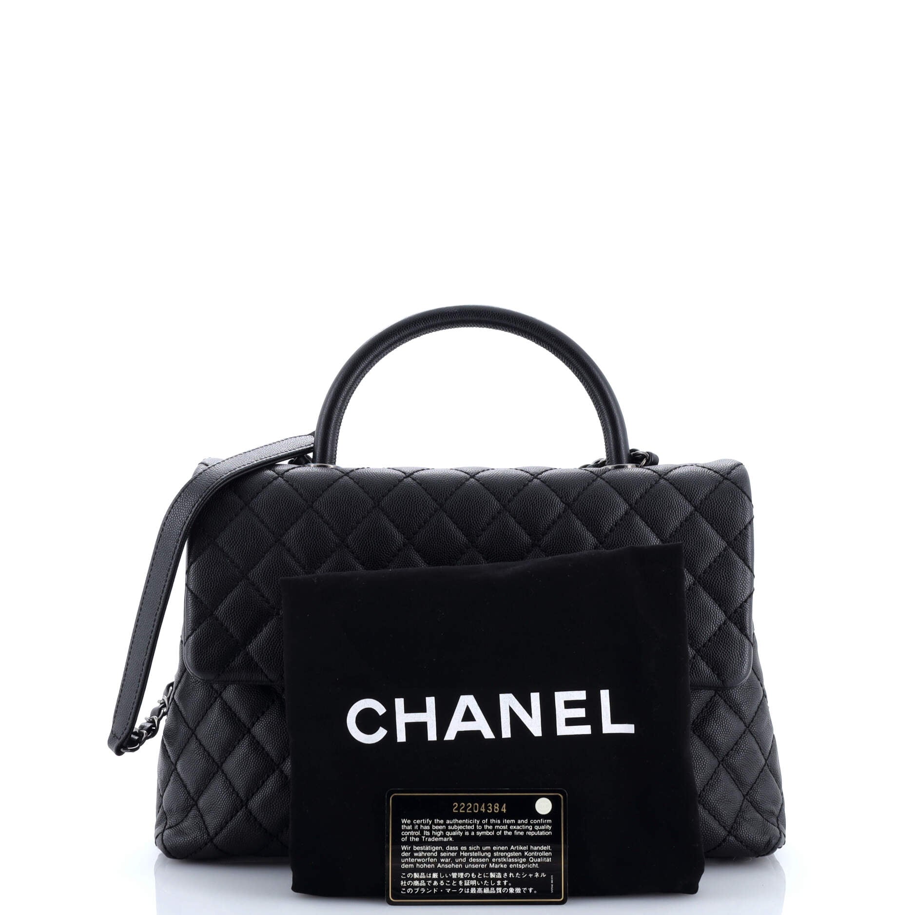 Chanel Coco Top Handle Bag Quilted Caviar Medium