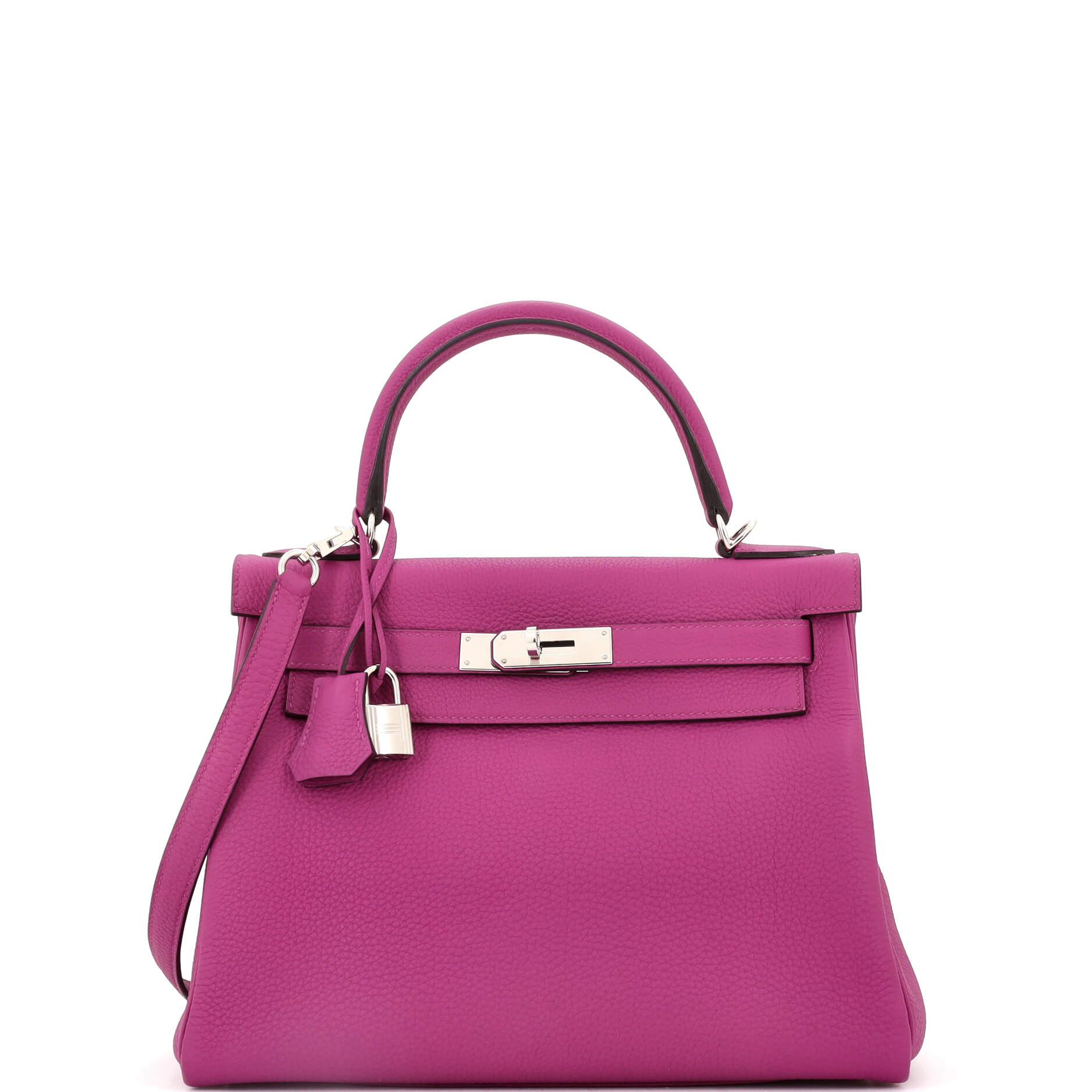 Hermes Kelly Handbag Pink Togo with Palladium Hardware 28