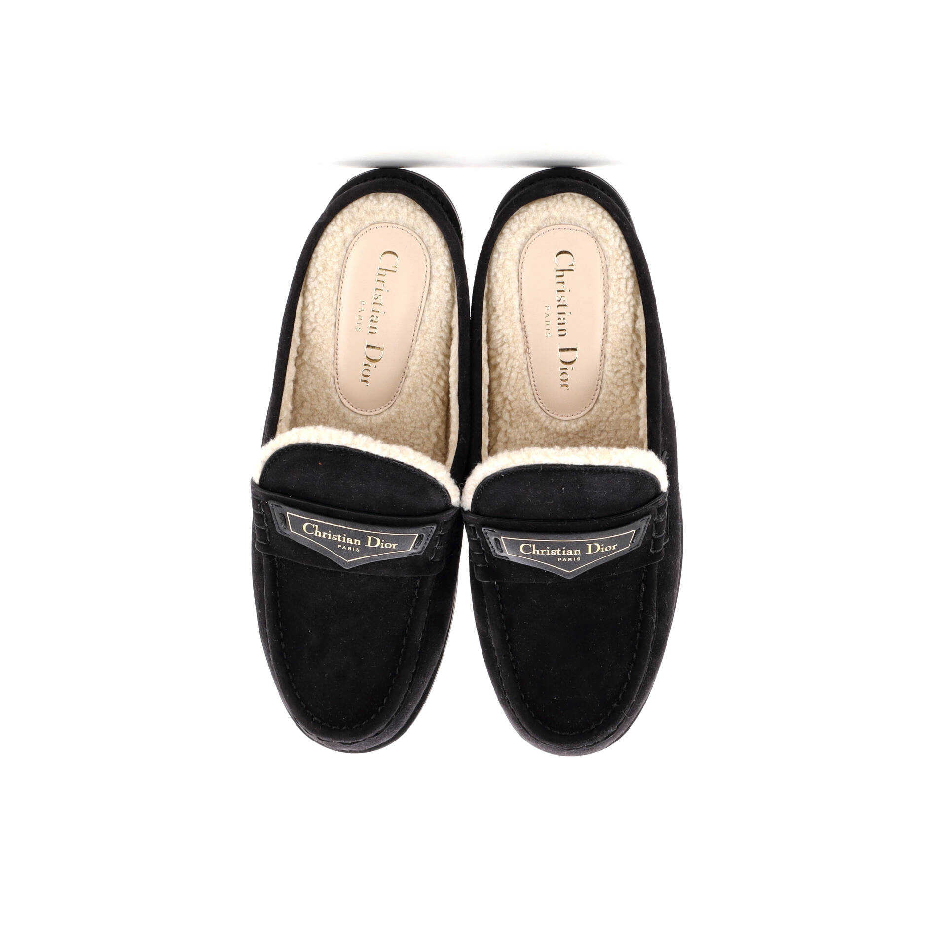 Christian Dior Women's Boy Mules Suede with Shearling