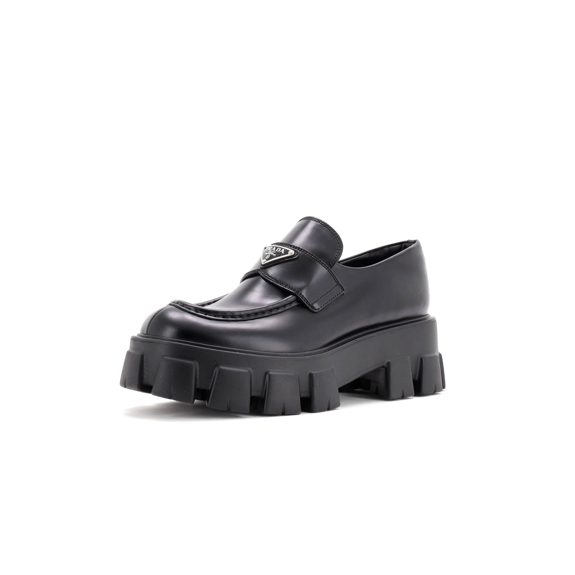 Prada Women's Monolith Loafers Leather