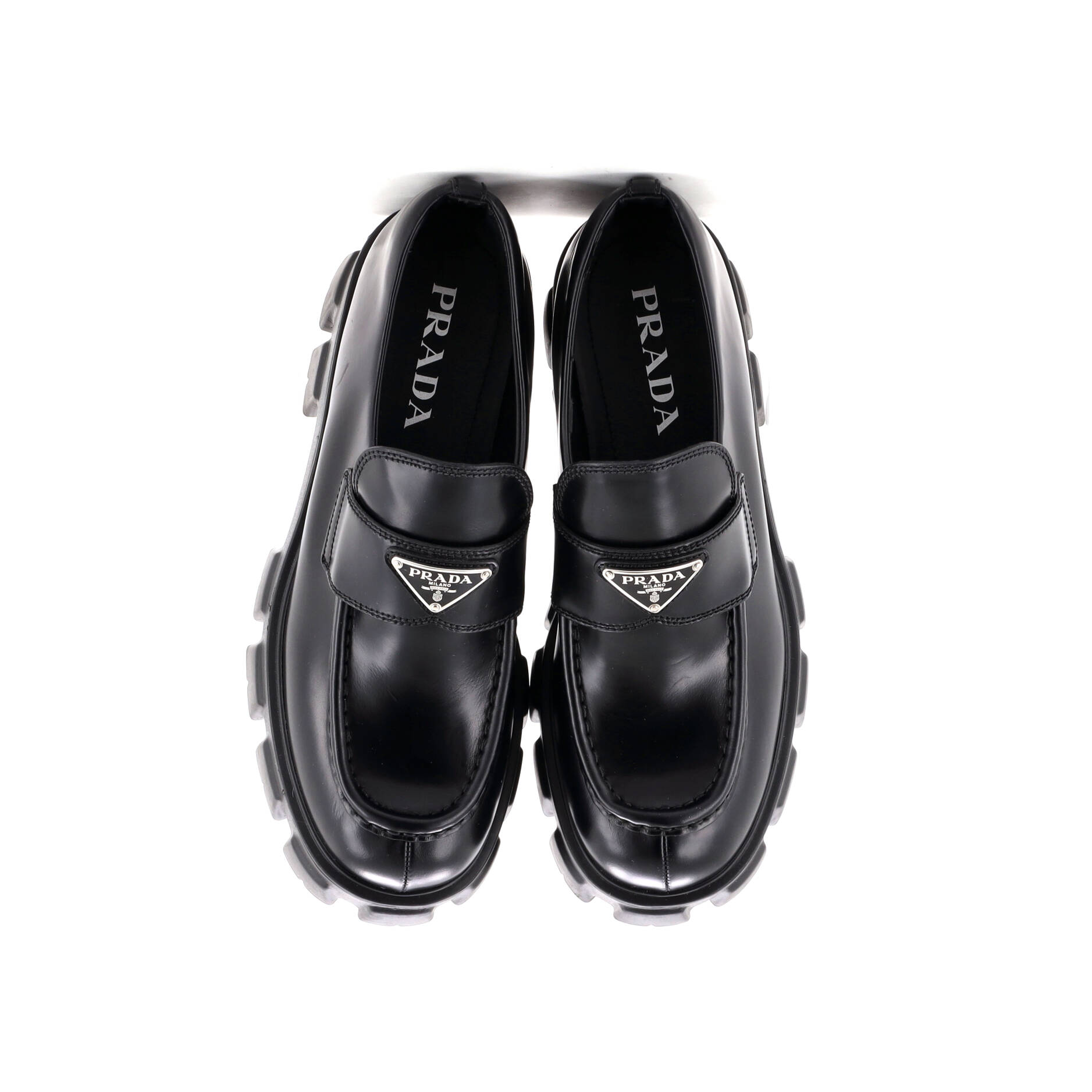 Prada Women's Monolith Loafers Leather