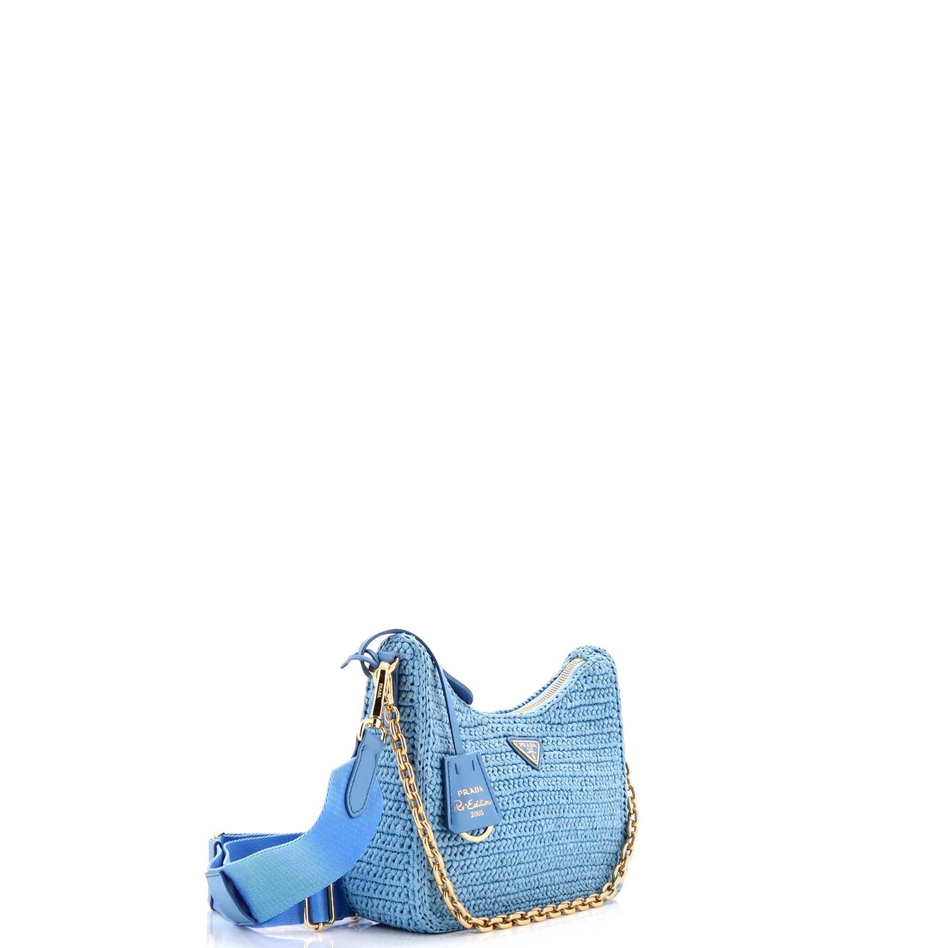 Prada Re-Edition 2005 Shoulder Bag Raffia Small