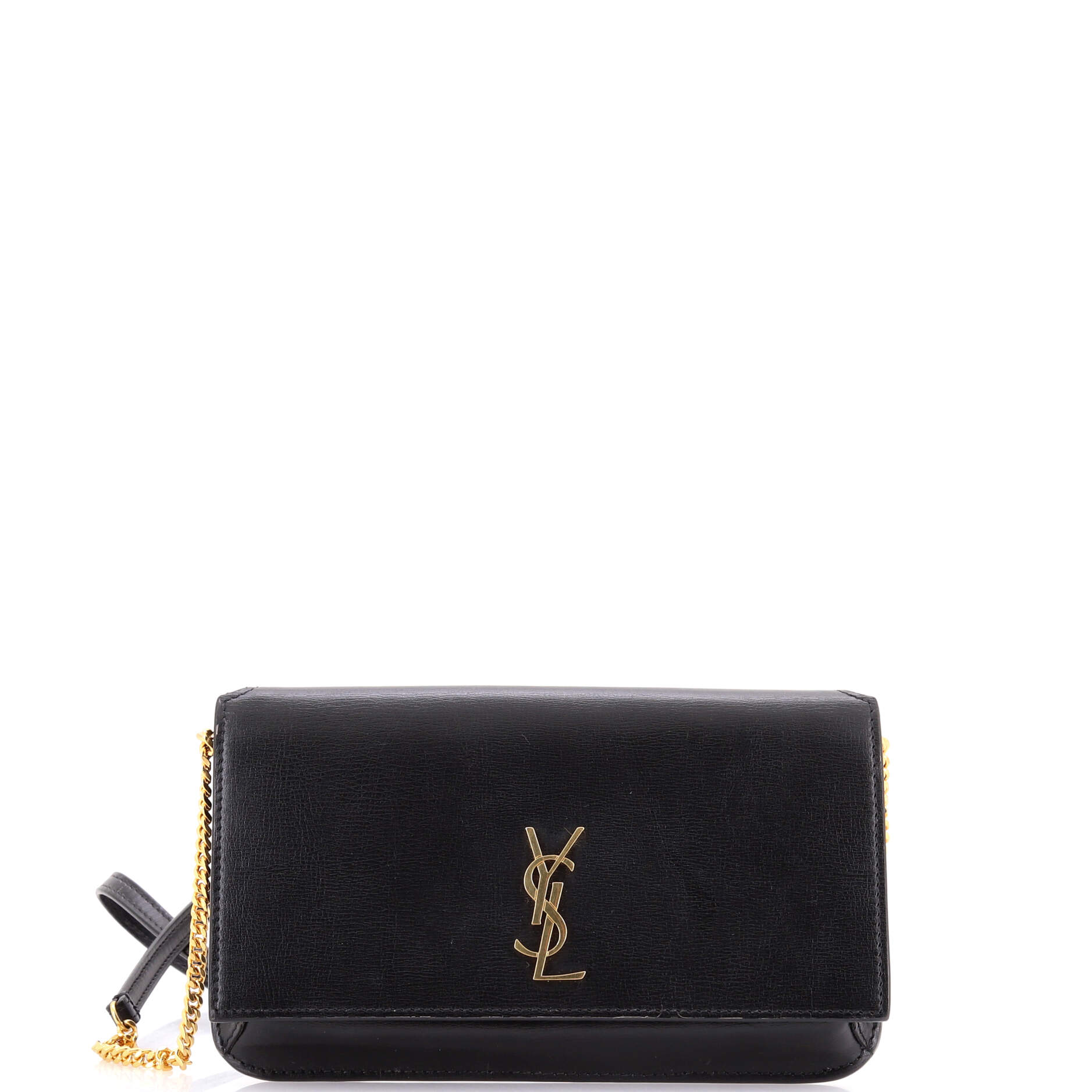 Saint Laurent Classic Monogram Phone Holder Shoulder Bag Leather