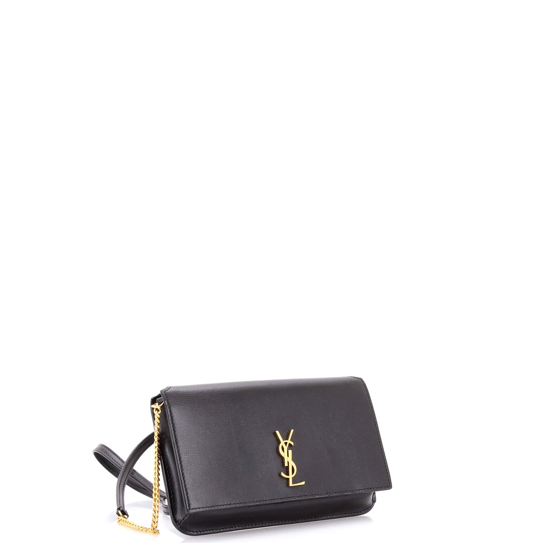 Saint Laurent Classic Monogram Phone Holder Shoulder Bag Leather