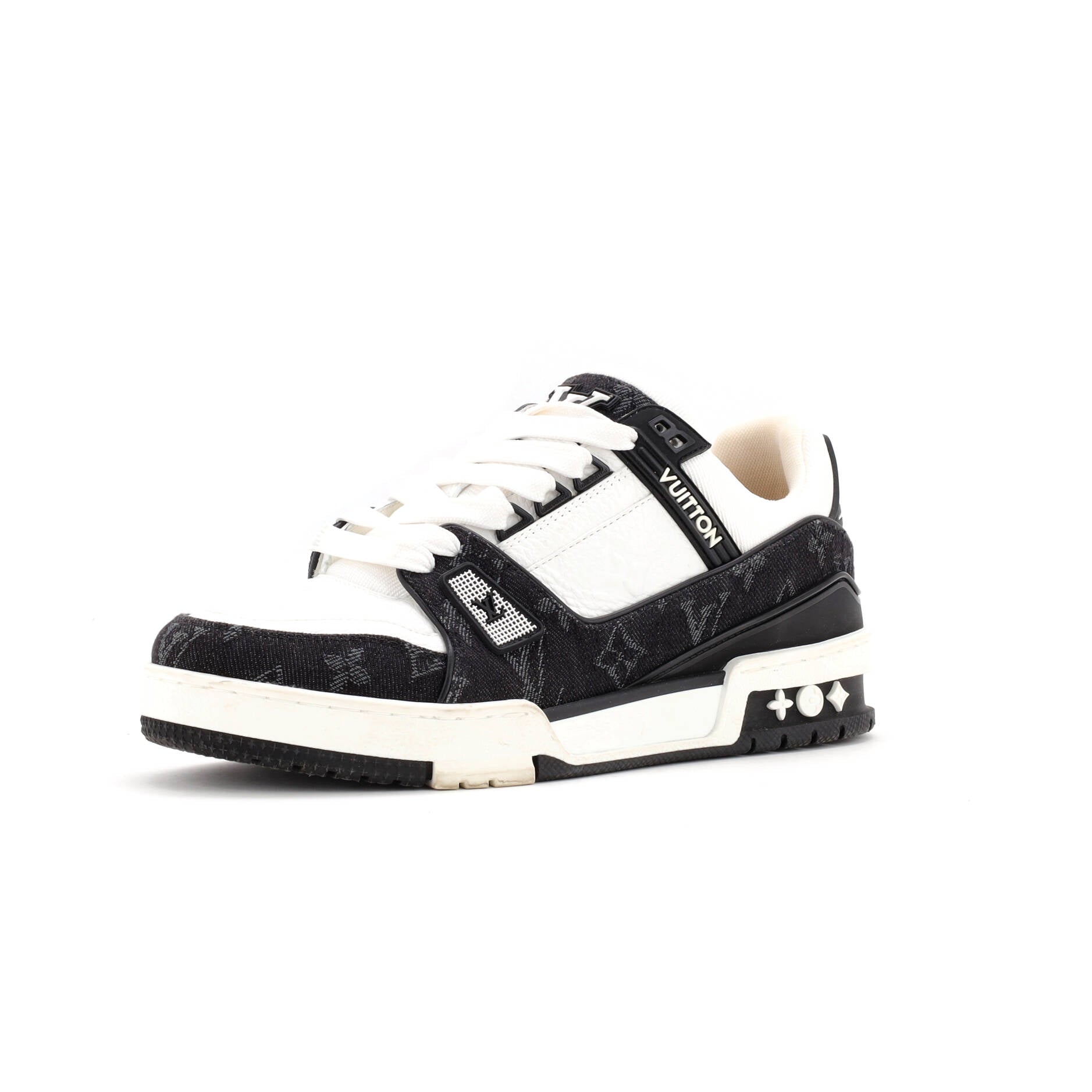 Louis Vuitton Men's LV Trainer Sneakers Monogram Empreinte Leather and Monogram Denim