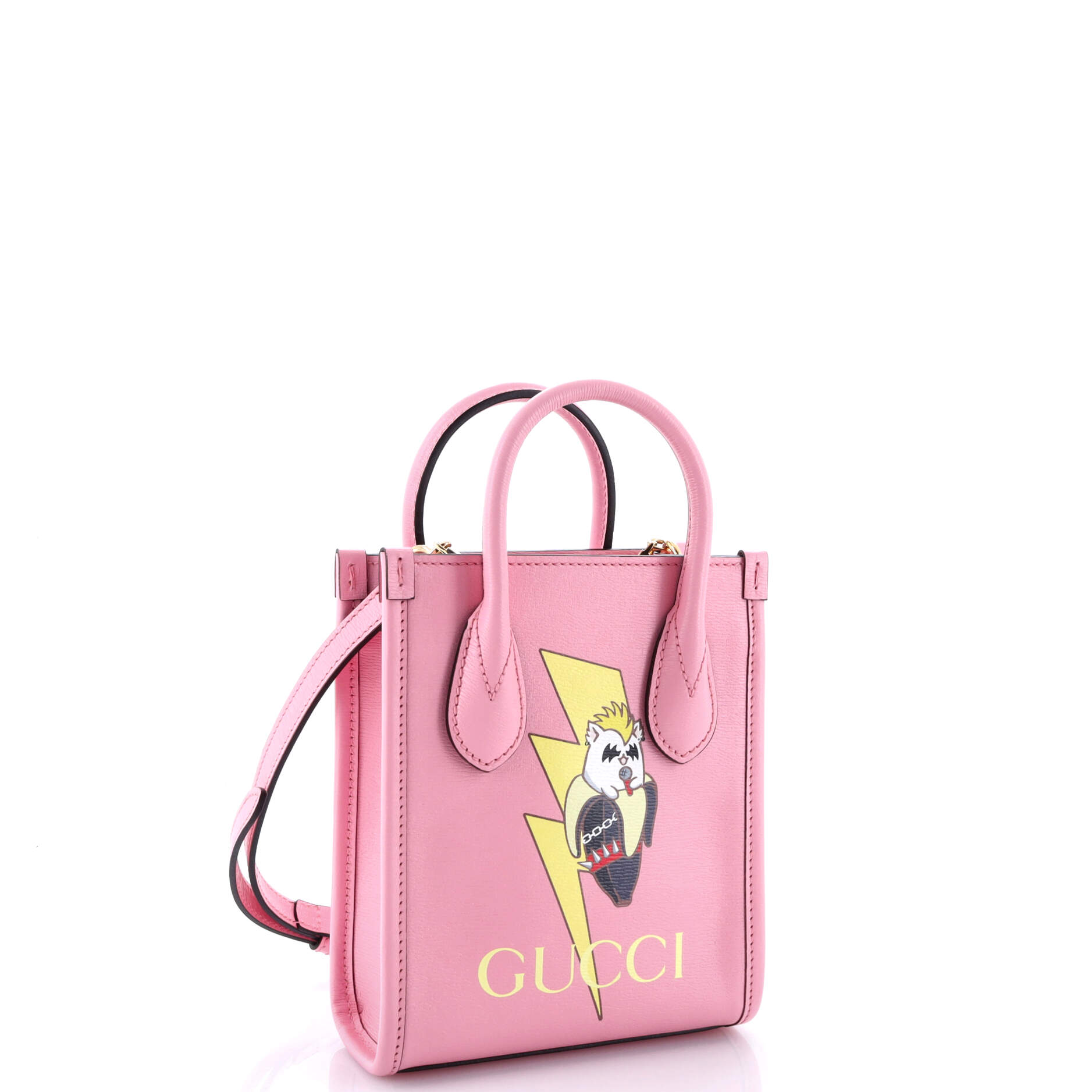Gucci Vertical Tote Printed Leather Mini