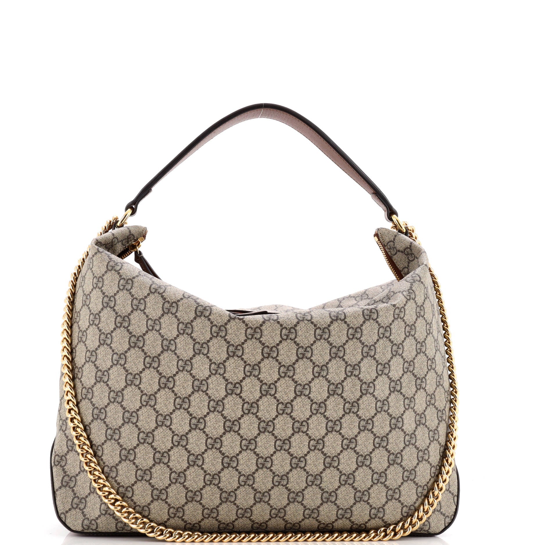 Gucci Chain Hobo GG Coated Canvas Large