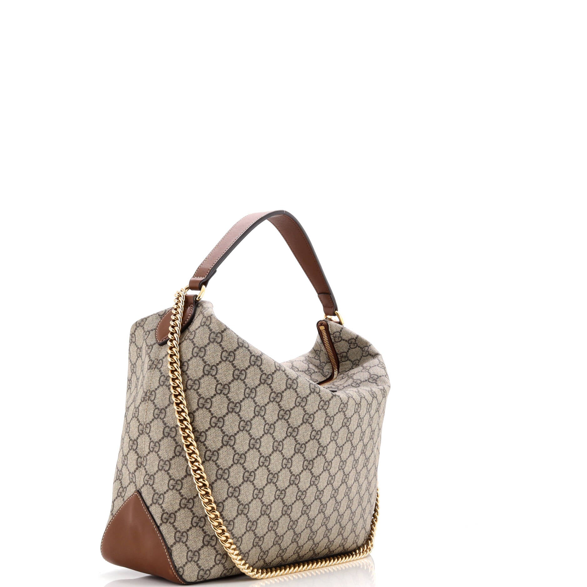 Gucci Chain Hobo GG Coated Canvas Large