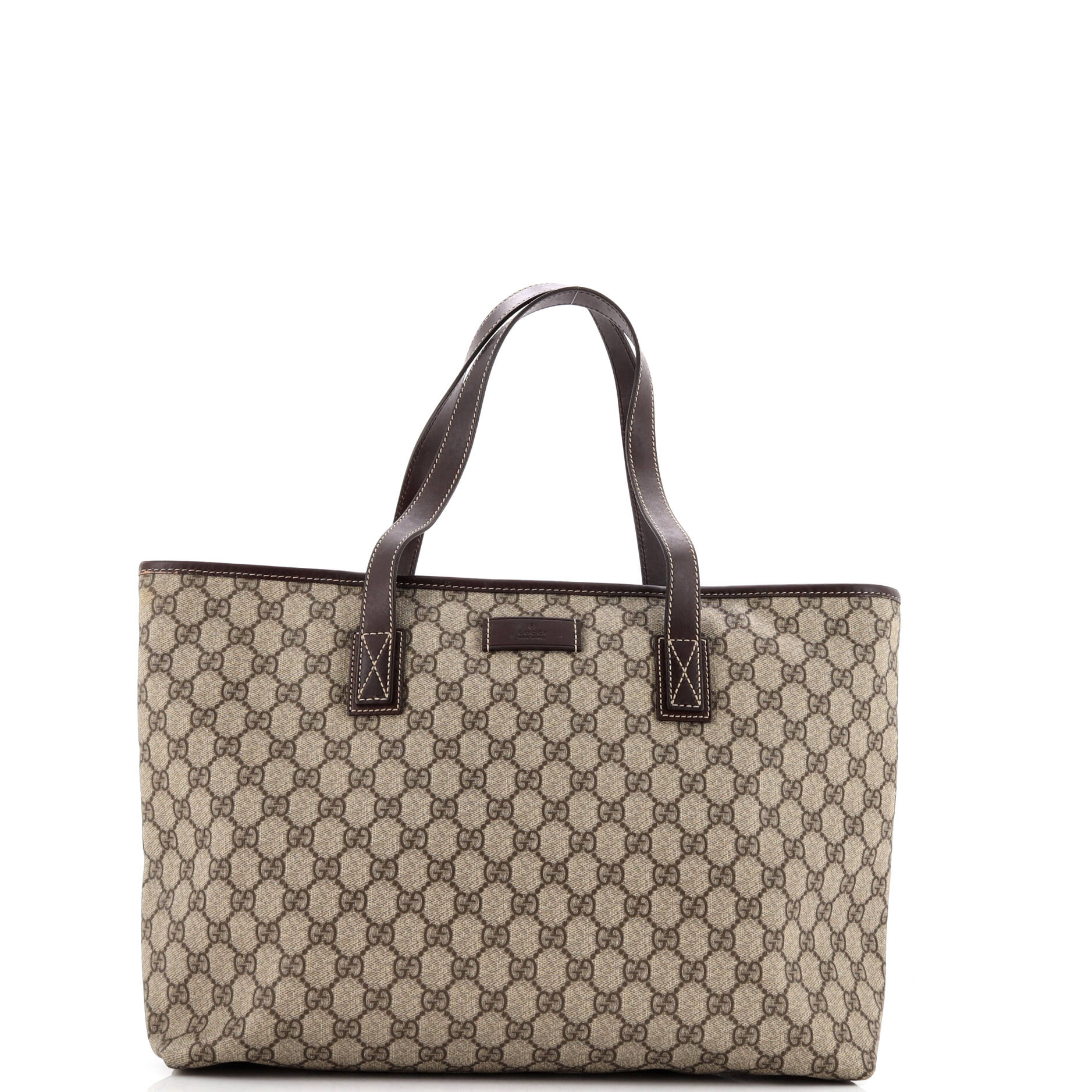 Gucci Plus Tote GG Coated Canvas with Leather Medium