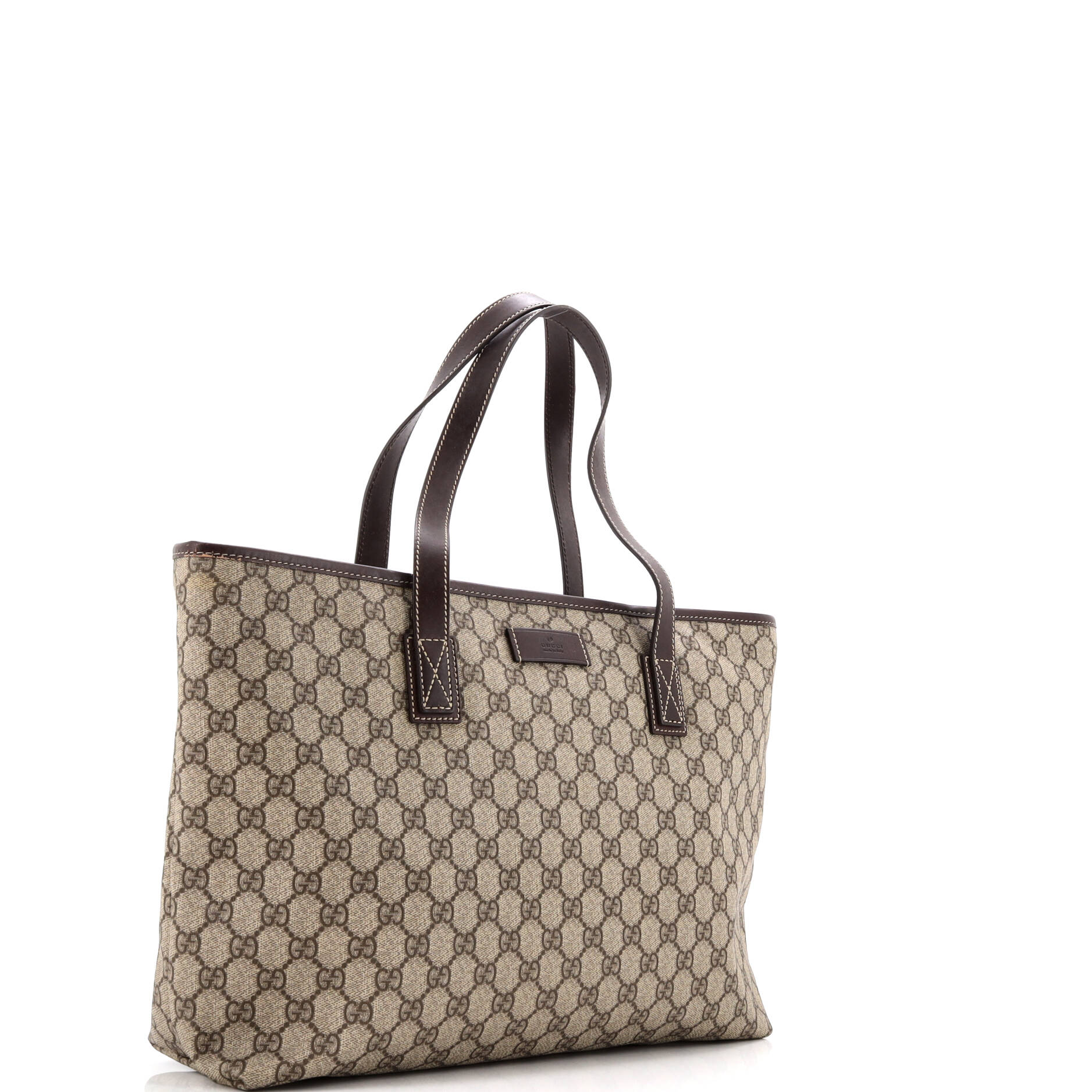 Gucci Plus Tote GG Coated Canvas with Leather Medium