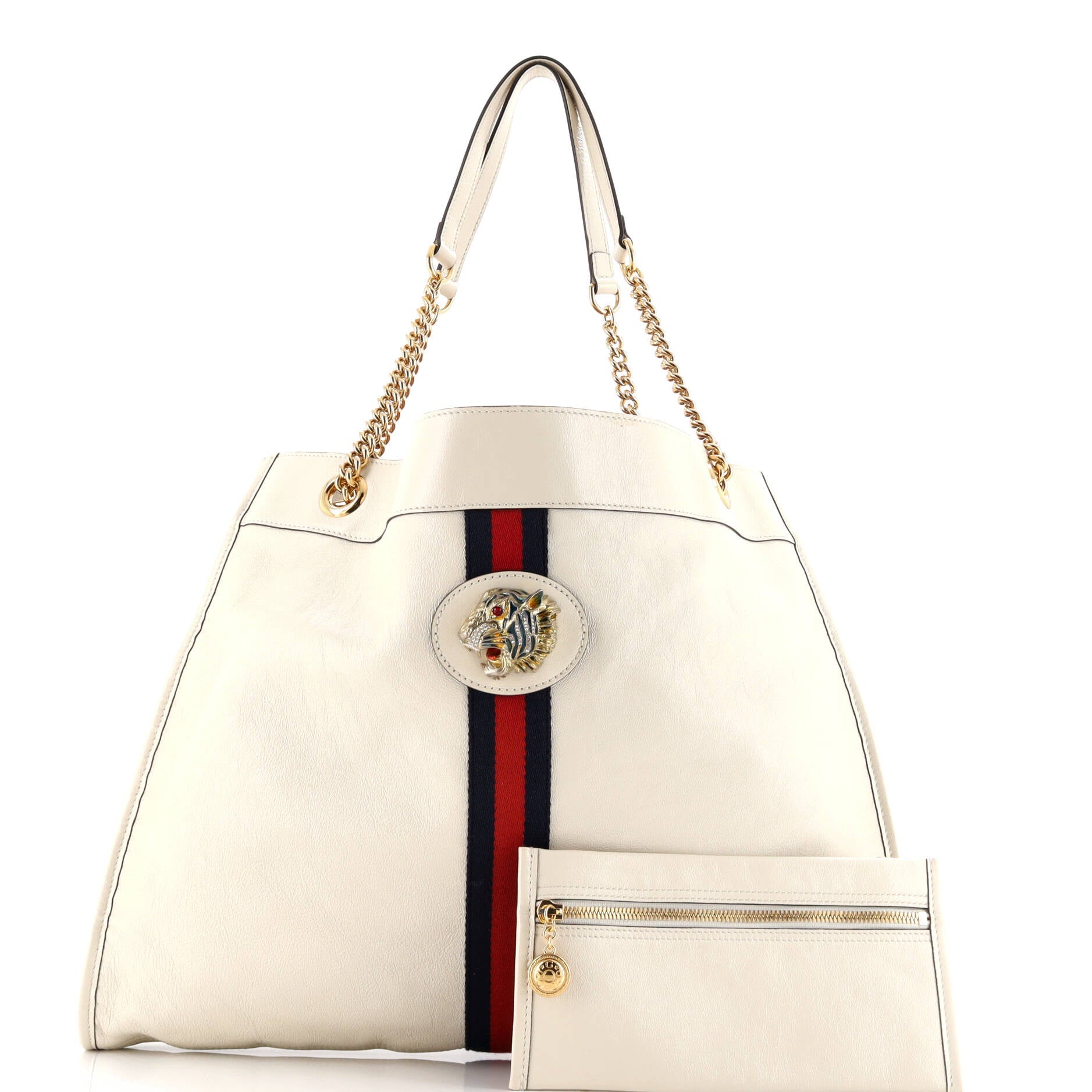 Gucci Rajah Chain Tote Leather Large