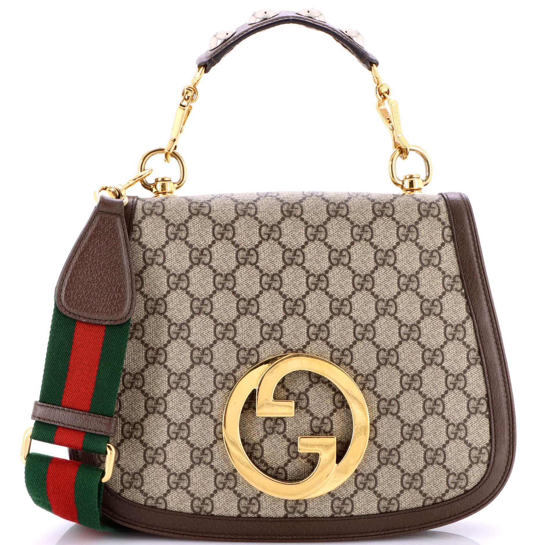 Gucci Blondie NM Top Handle Bag GG Coated Canvas Medium