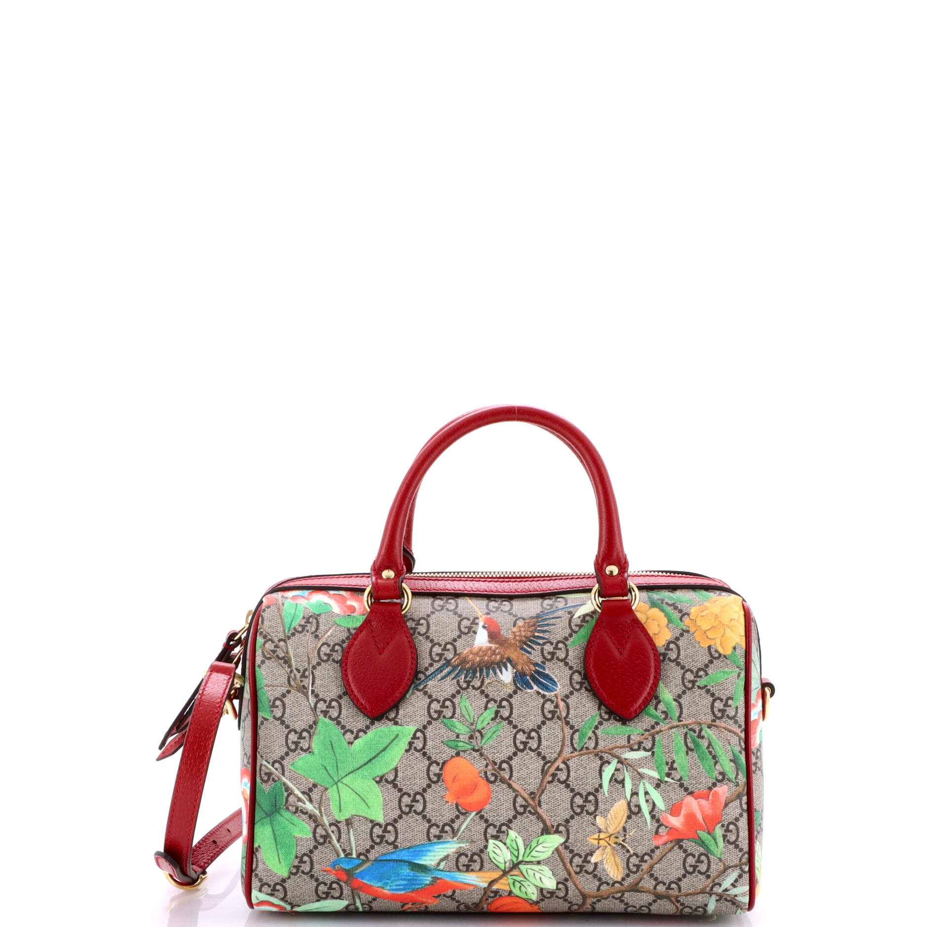 Gucci Convertible Boston Bag Tian Print GG Coated Canvas Small