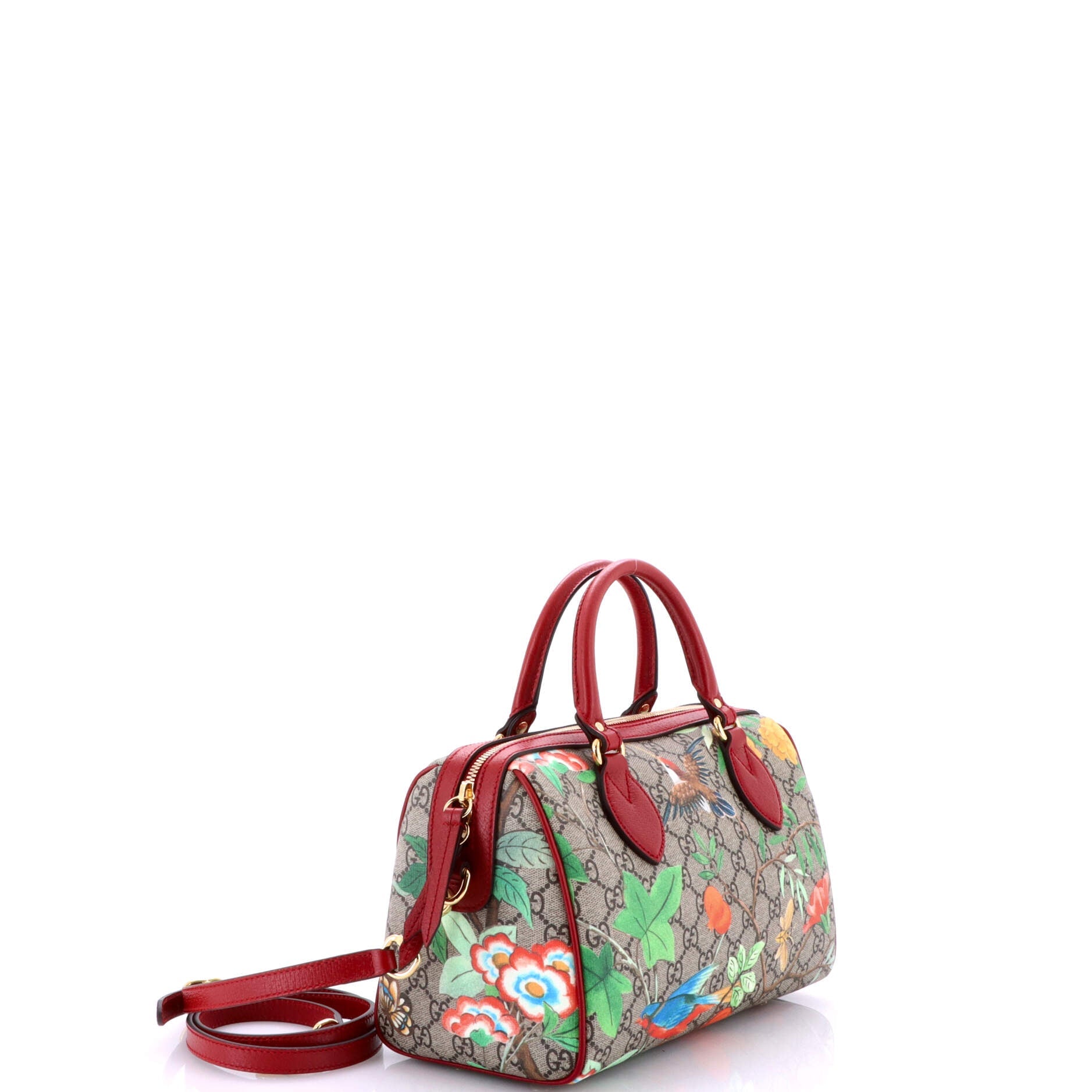 Gucci Convertible Boston Bag Tian Print GG Coated Canvas Small