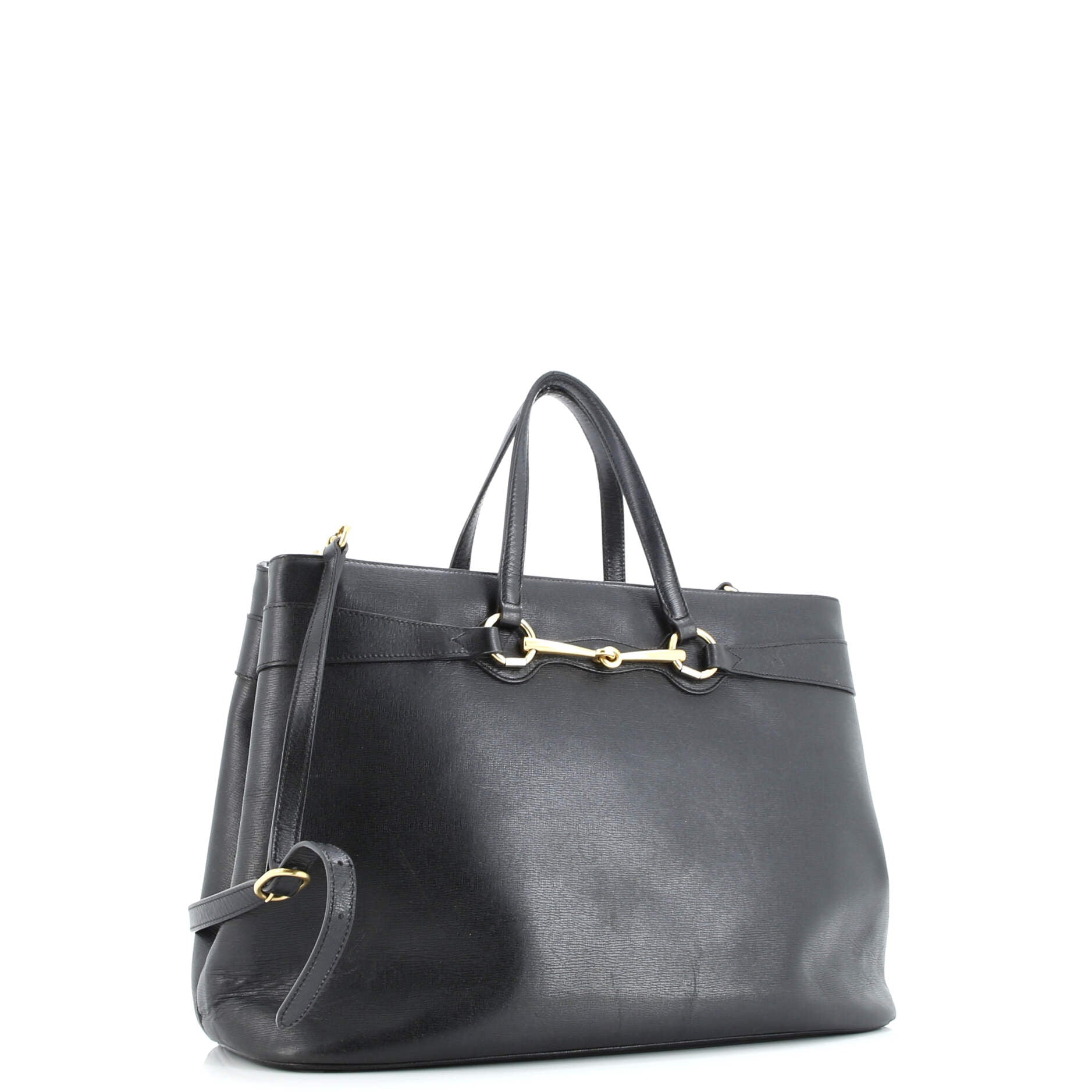 Gucci Bright Bit Convertible Tote Leather Large